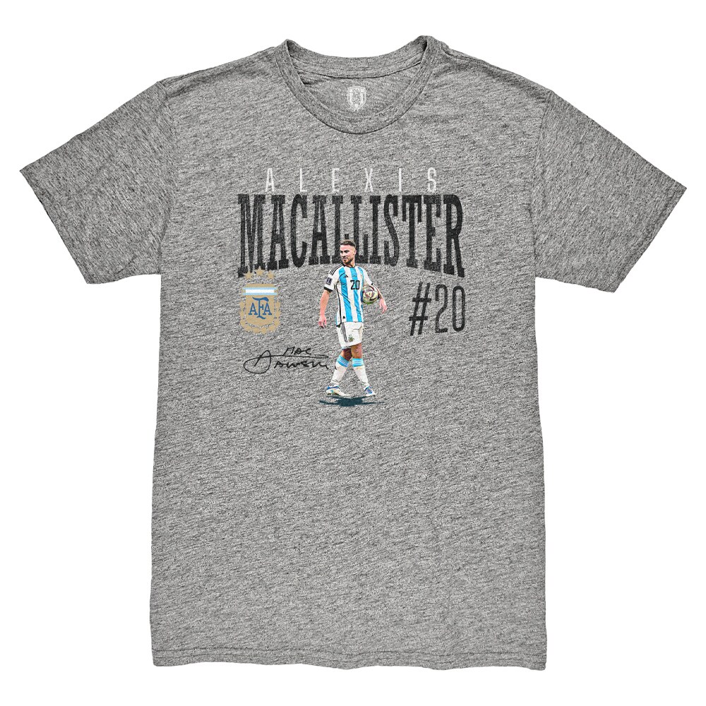 Shop alexis mac allister argentina national team 1863fc snapshot tri-blend t-shirt – heather gray – France Football Shirts & World Cup Jerseys