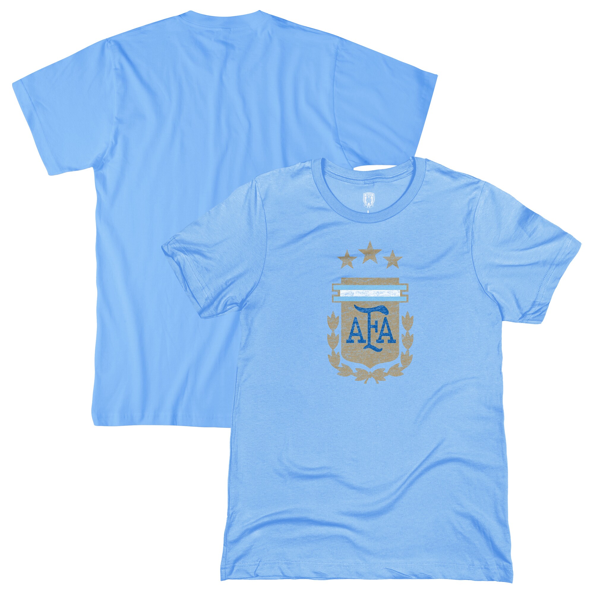 Shop argentina national team 1863fc badge t-shirt – light blue – France Football Shirts & World Cup Jerseys