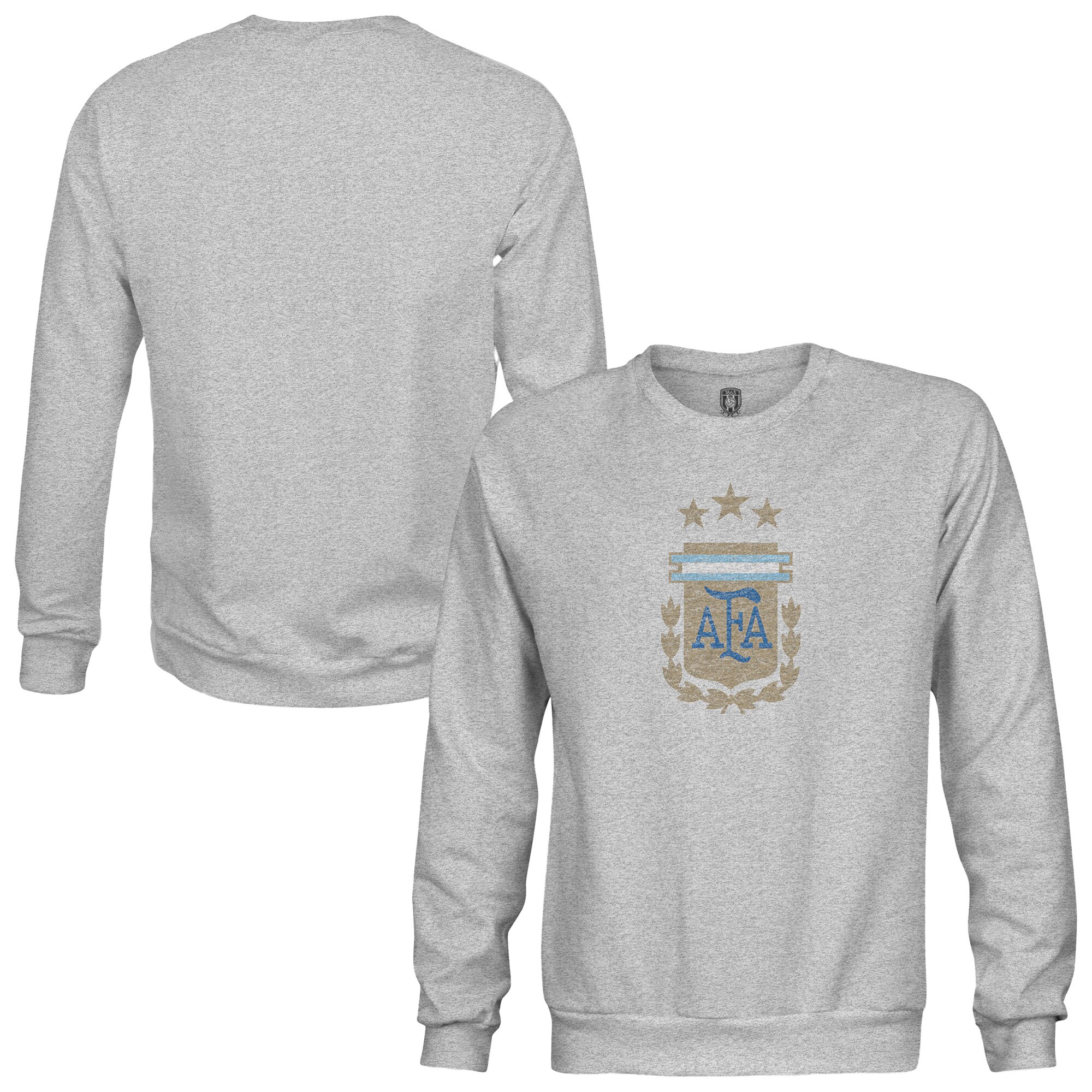 Shop argentina national team 1863fc pullover crewneck sweatshirt – heather gray – France Football Shirts & World Cup Jerseys