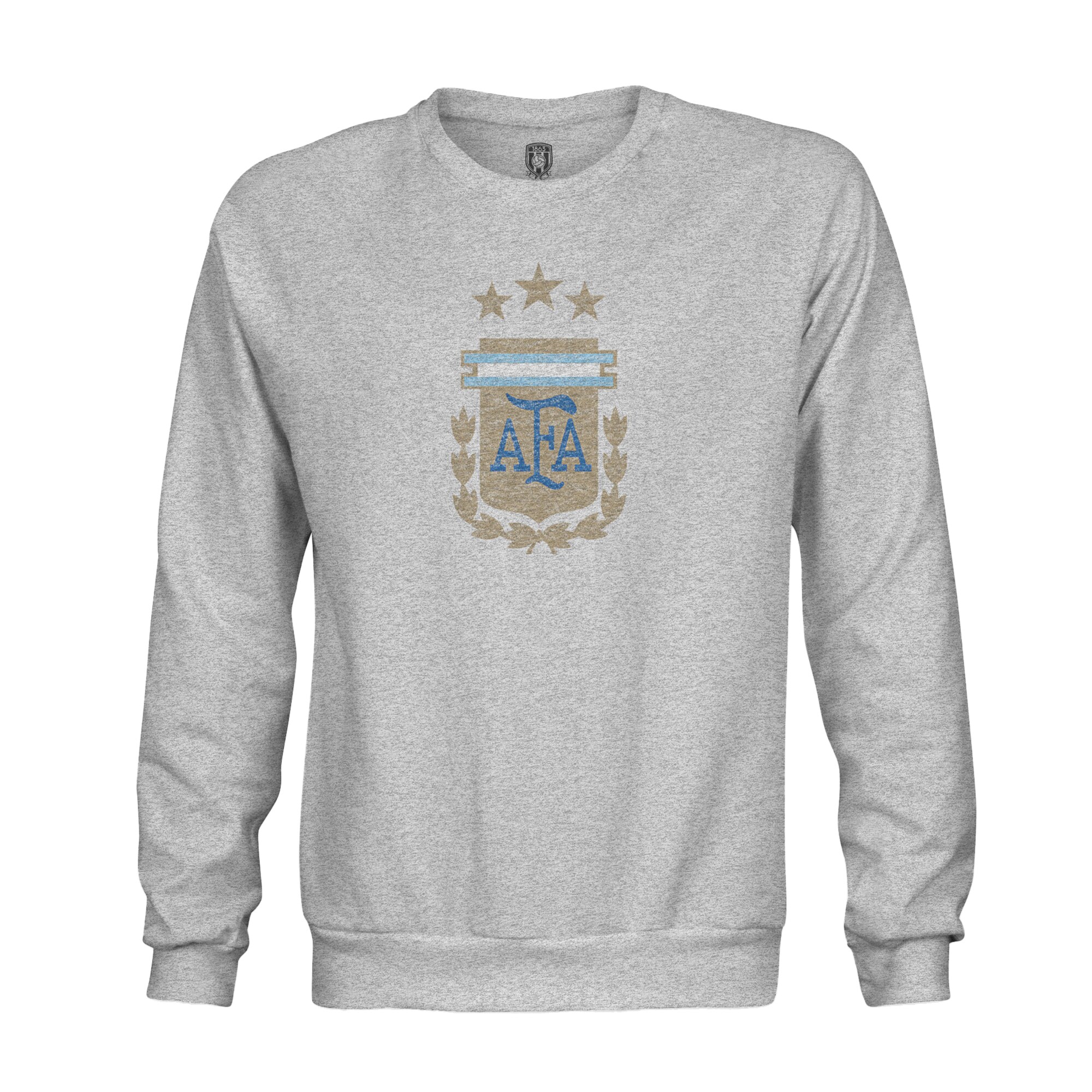 Shop argentina national team 1863fc pullover crewneck sweatshirt – heather gray – France Football Shirts & World Cup Jerseys