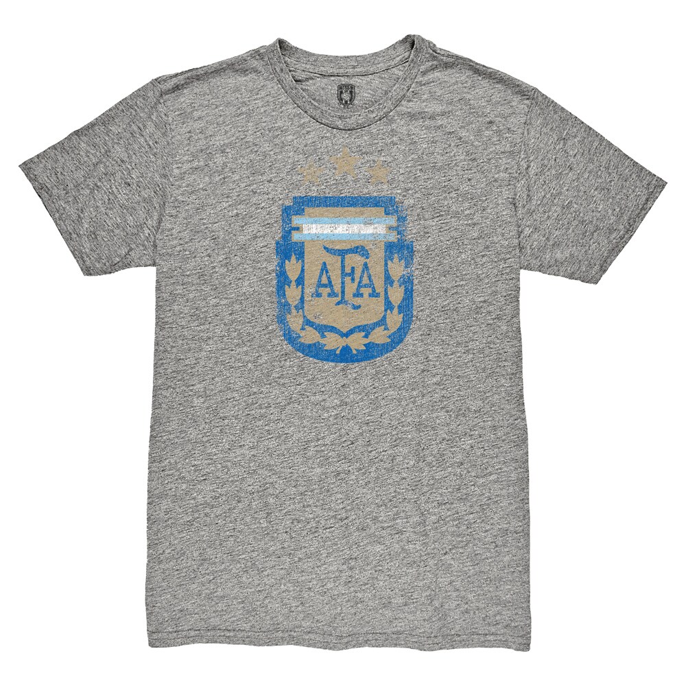 Shop argentina national team 1863fc retro badge tri-blend t-shirt – heather gray – France Football Shirts & World Cup Jerseys