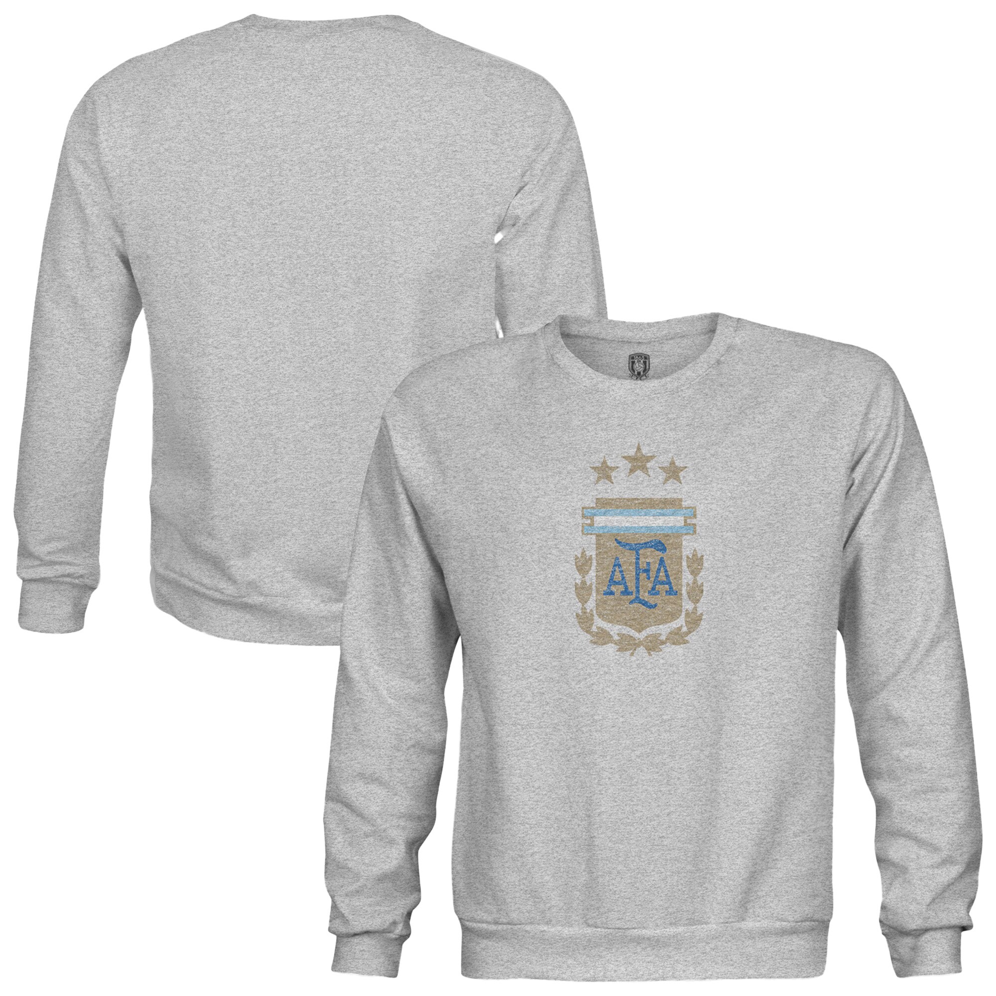 Shop argentina national team 1863fc youth pullover crewneck sweatshirt – heather gray – France Football Shirts & World Cup Jerseys