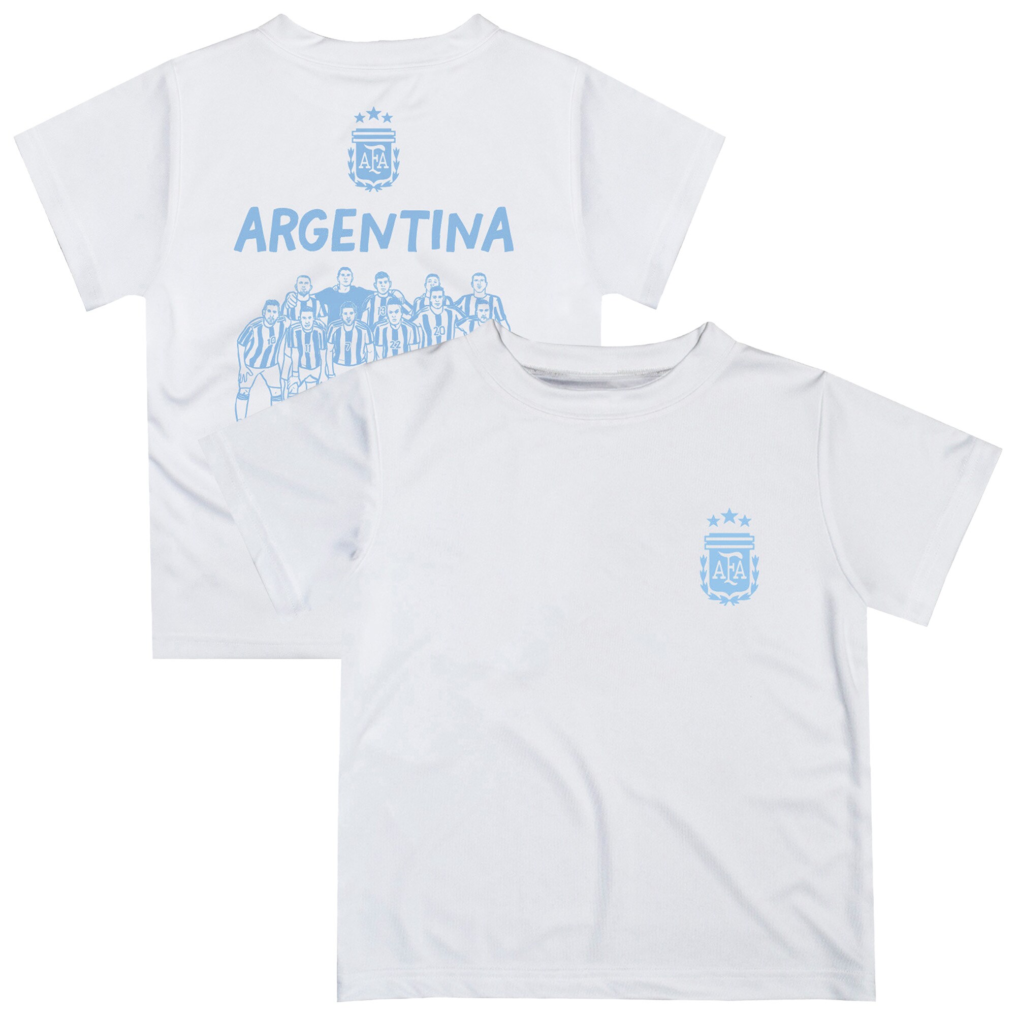 Shop argentina national team vive la fete youth impressions artwork icons t-shirt – white – France Football Shirts & World Cup Jerseys