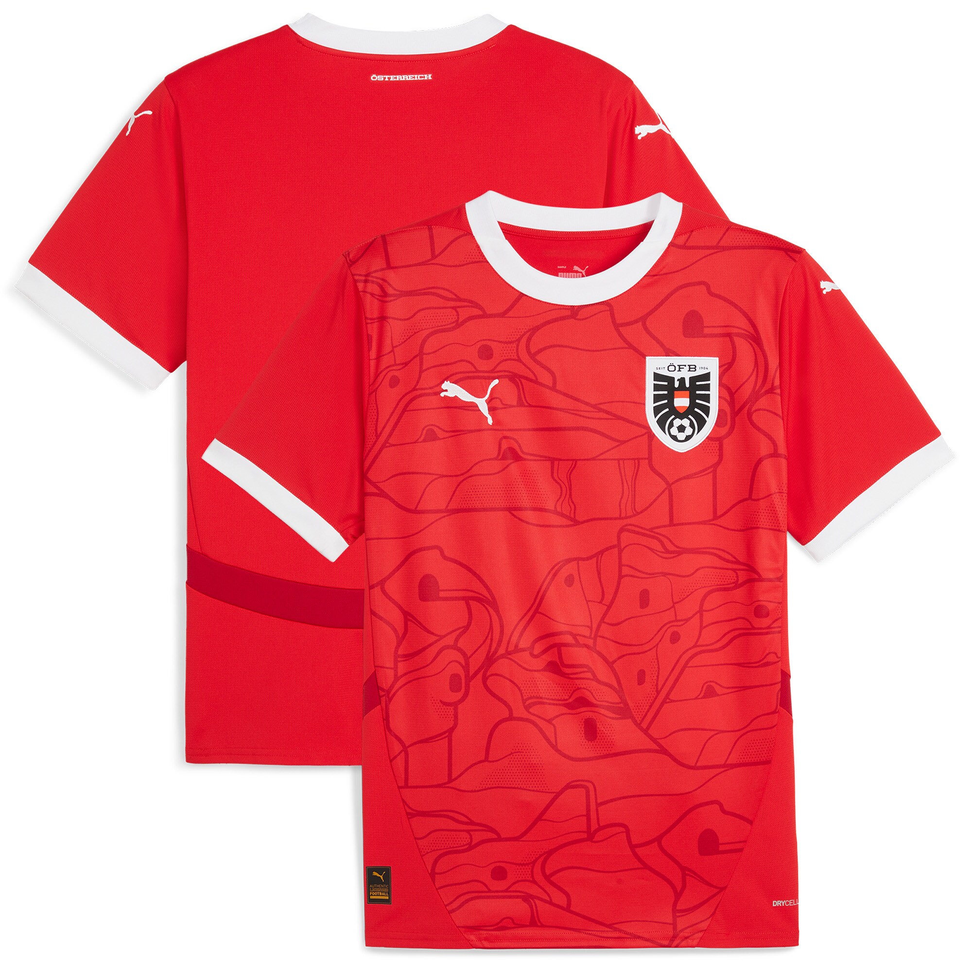Shop austria national team puma 2024 home replica jersey – red – France Football Shirts & World Cup Jerseys