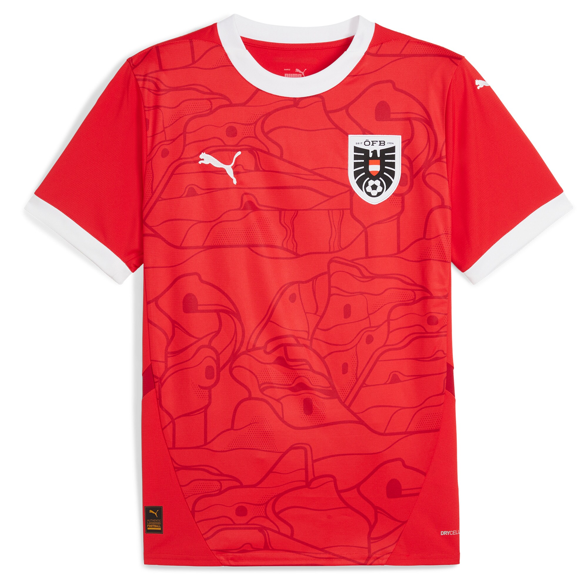 Shop austria national team puma 2024 home replica jersey – red – France Football Shirts & World Cup Jerseys