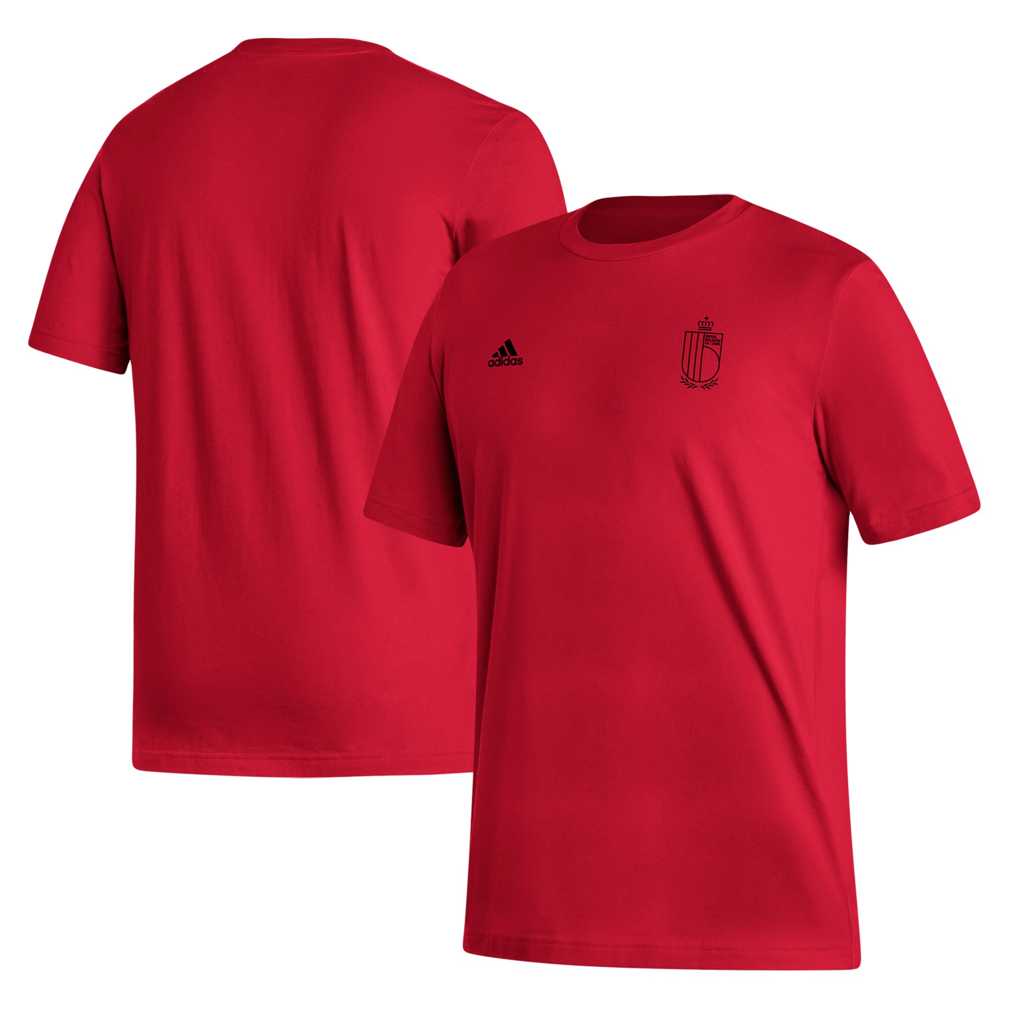 Shop belgium national team adidas crest t-shirt – red – France Football Shirts & World Cup Jerseys
