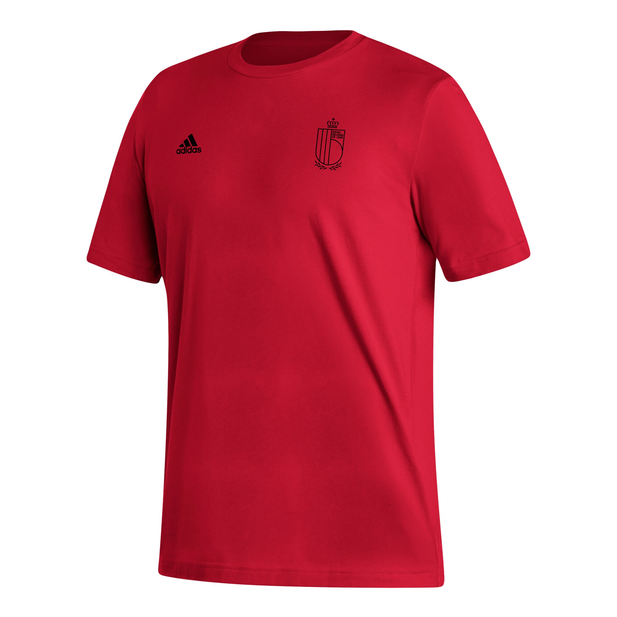 Shop belgium national team adidas crest t-shirt – red – France Football Shirts & World Cup Jerseys