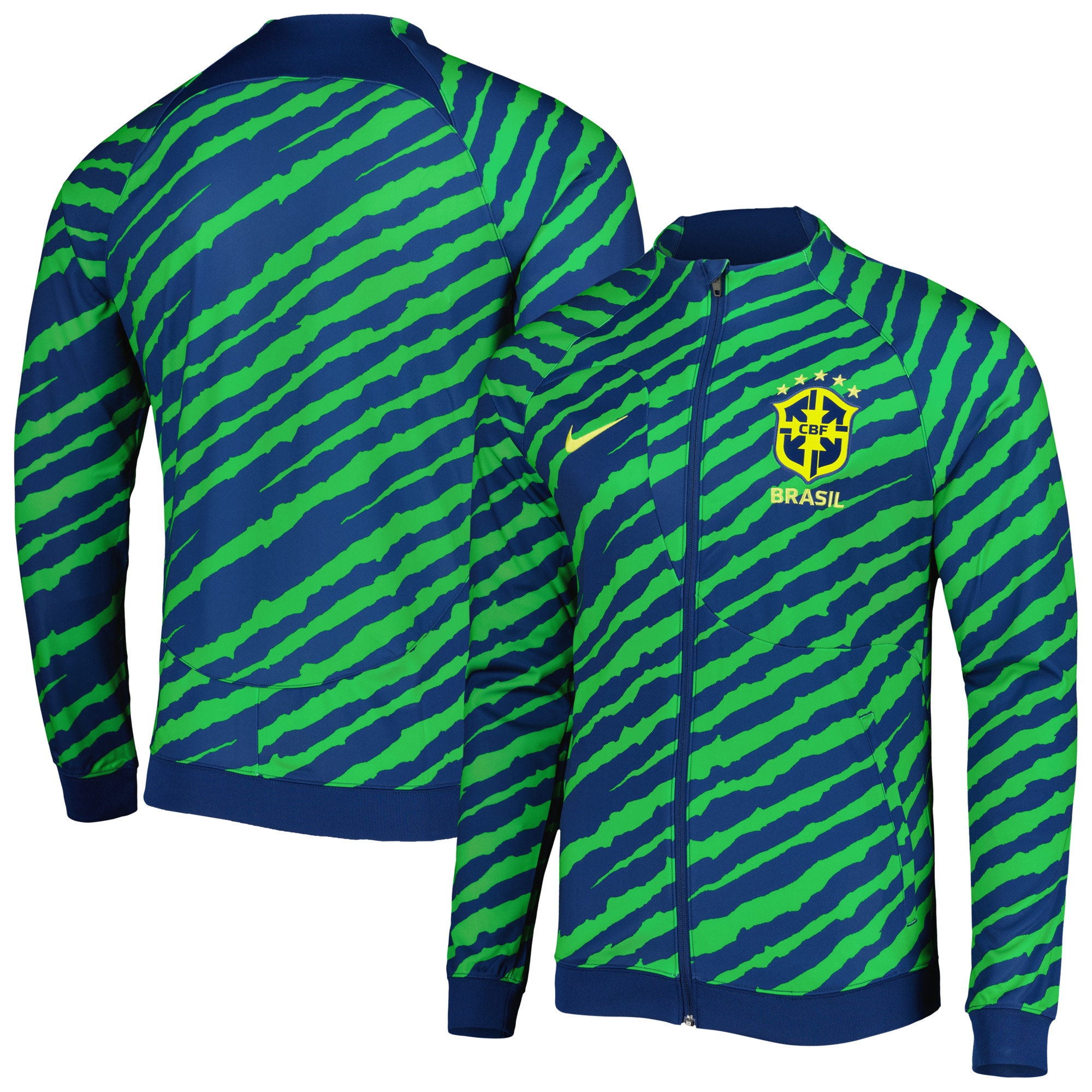 Shop brazil national team nike 2022 academy pro anthem performance raglan full-zip jacket – bluegreen – France Football Shirts & World Cup Jerseys