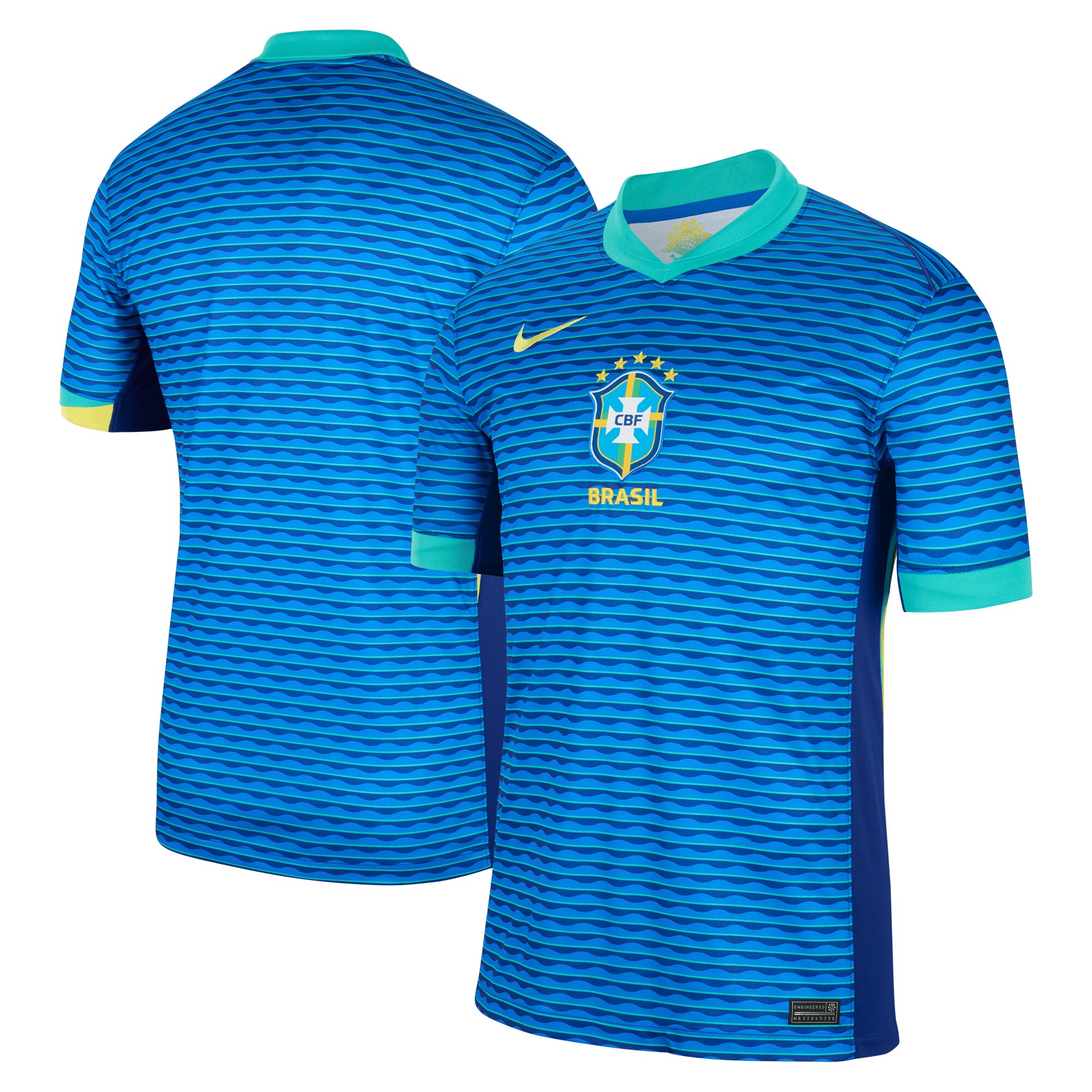 Shop brazil national team nike 2024 away stadium replica jersey – blue – France Football Shirts & World Cup Jerseys