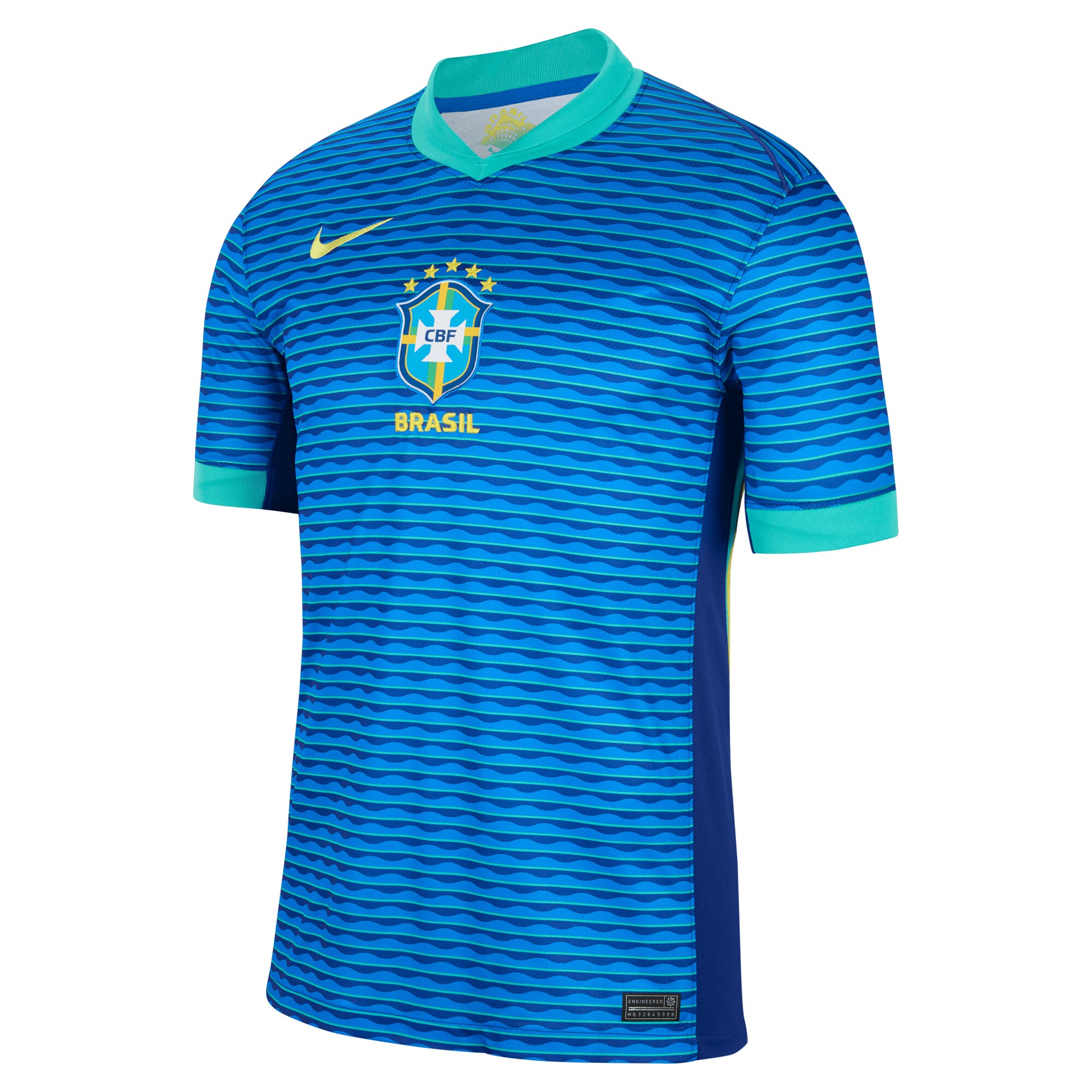Shop brazil national team nike 2024 away stadium replica jersey – blue – France Football Shirts & World Cup Jerseys