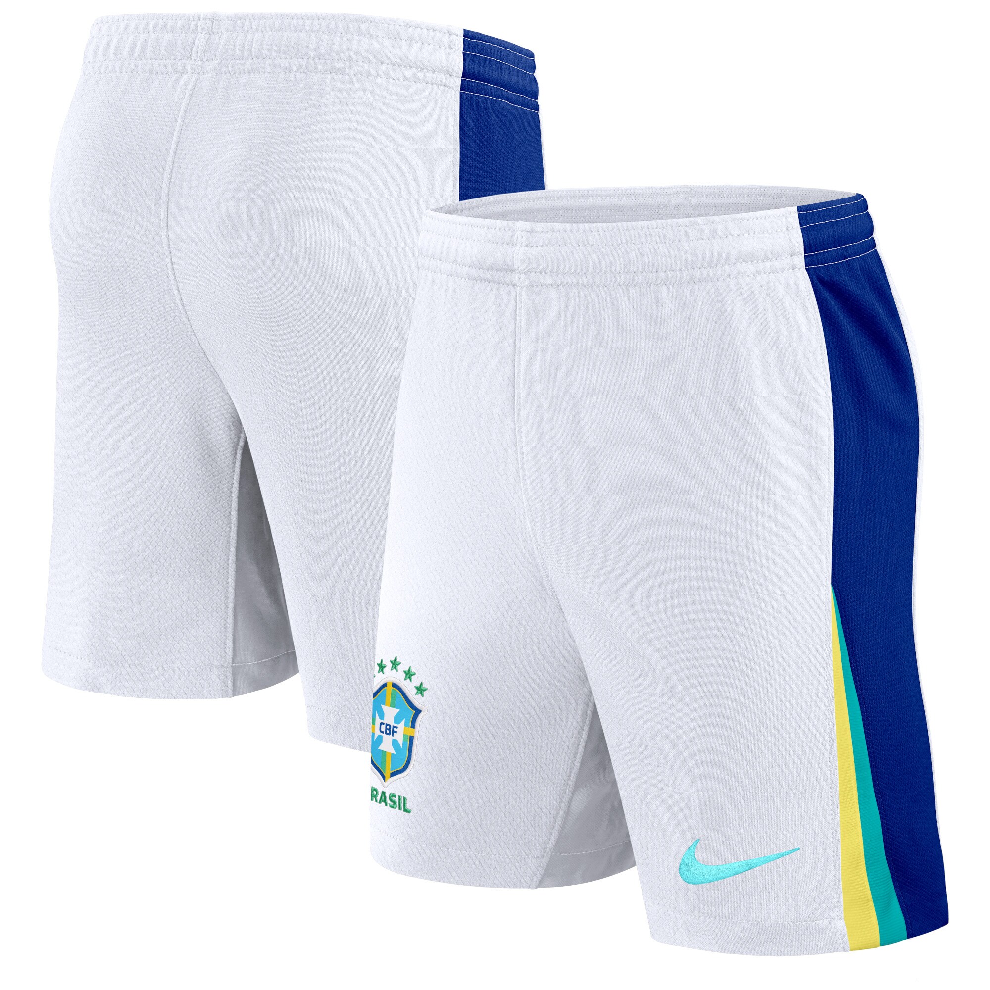 Shop brazil national team nike 2024 away stadium shorts – white – France Football Shirts & World Cup Jerseys