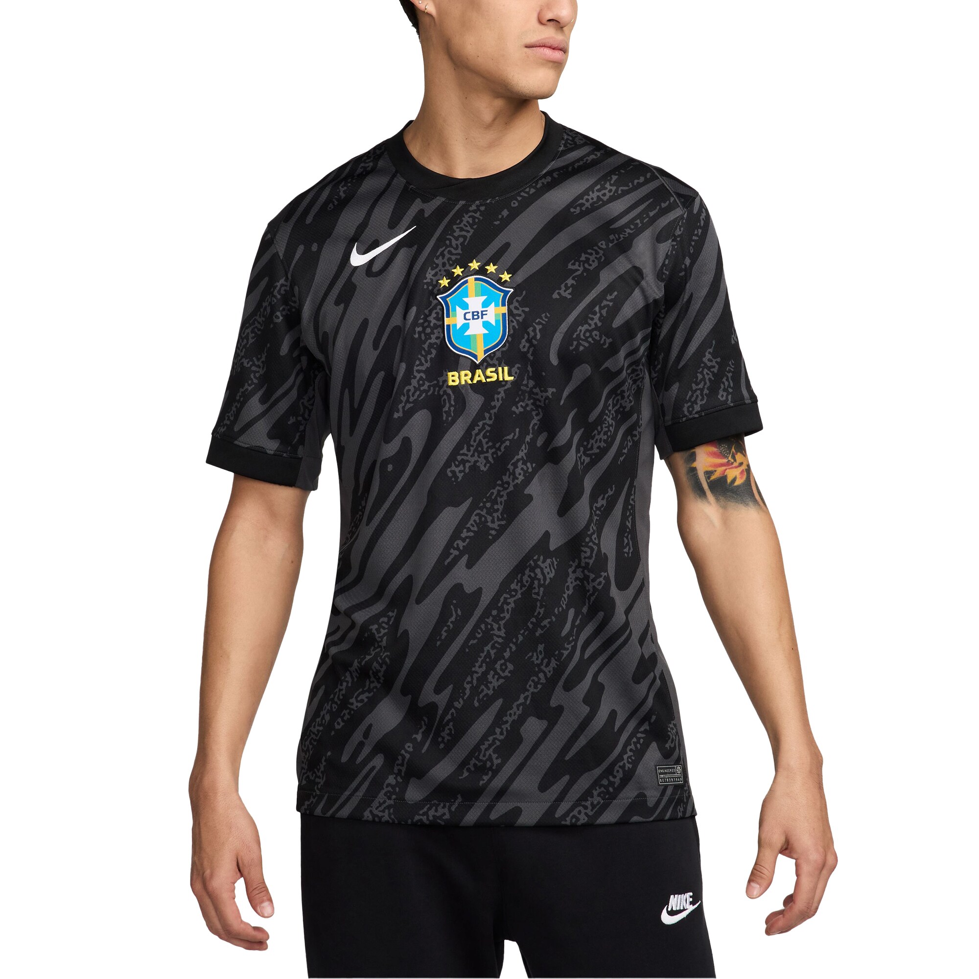 Shop brazil national team nike 2024 goalkeeper replica stadium jersey – anthracite – France Football Shirts & World Cup Jerseys