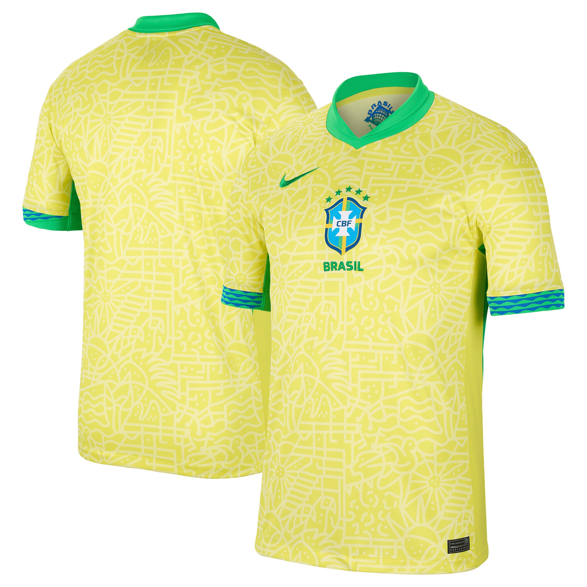 Shop brazil national team nike 2024 home stadium replica jersey – yellow – France Football Shirts & World Cup Jerseys