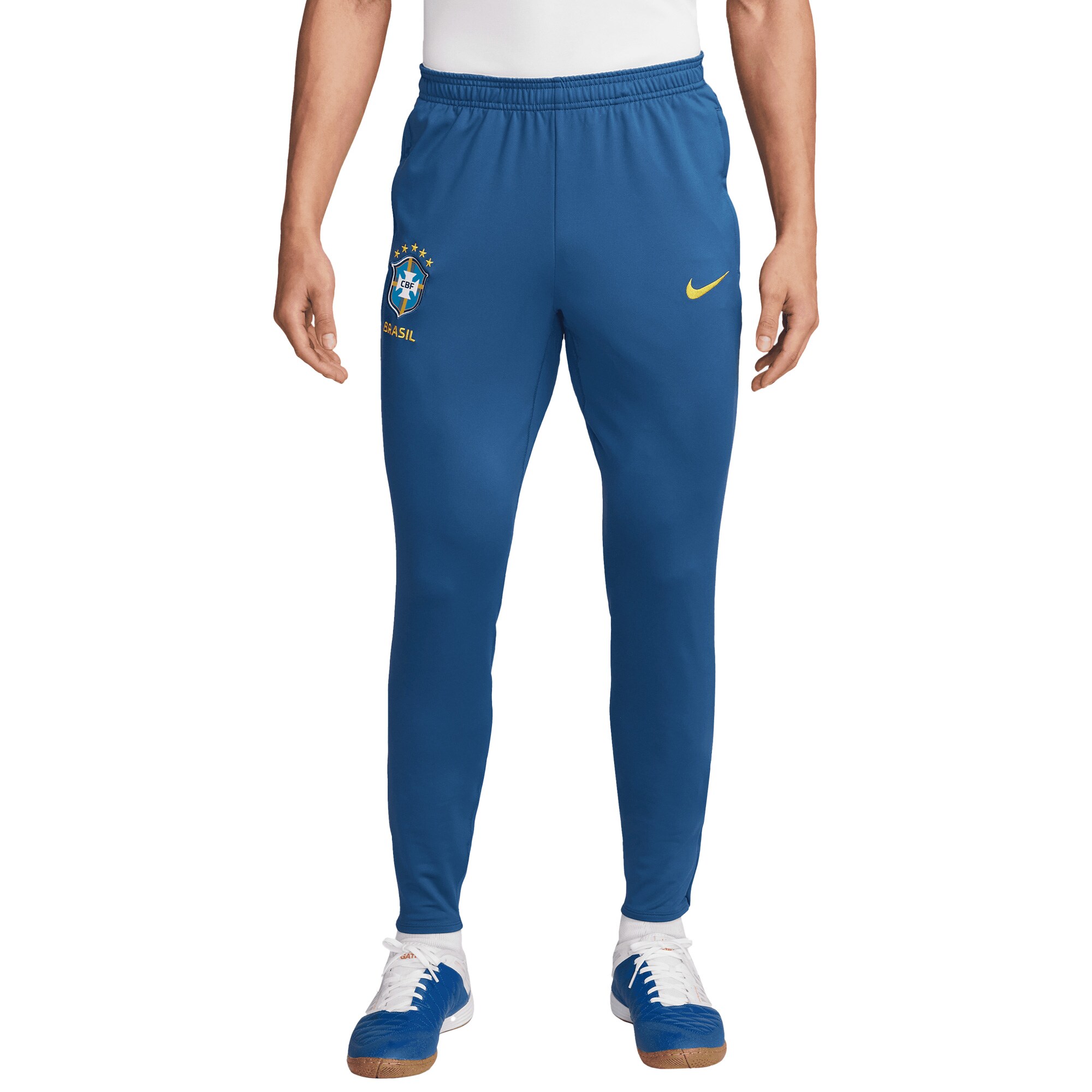 Shop brazil national team nike 2024 strike performance pants – blue – France Football Shirts & World Cup Jerseys