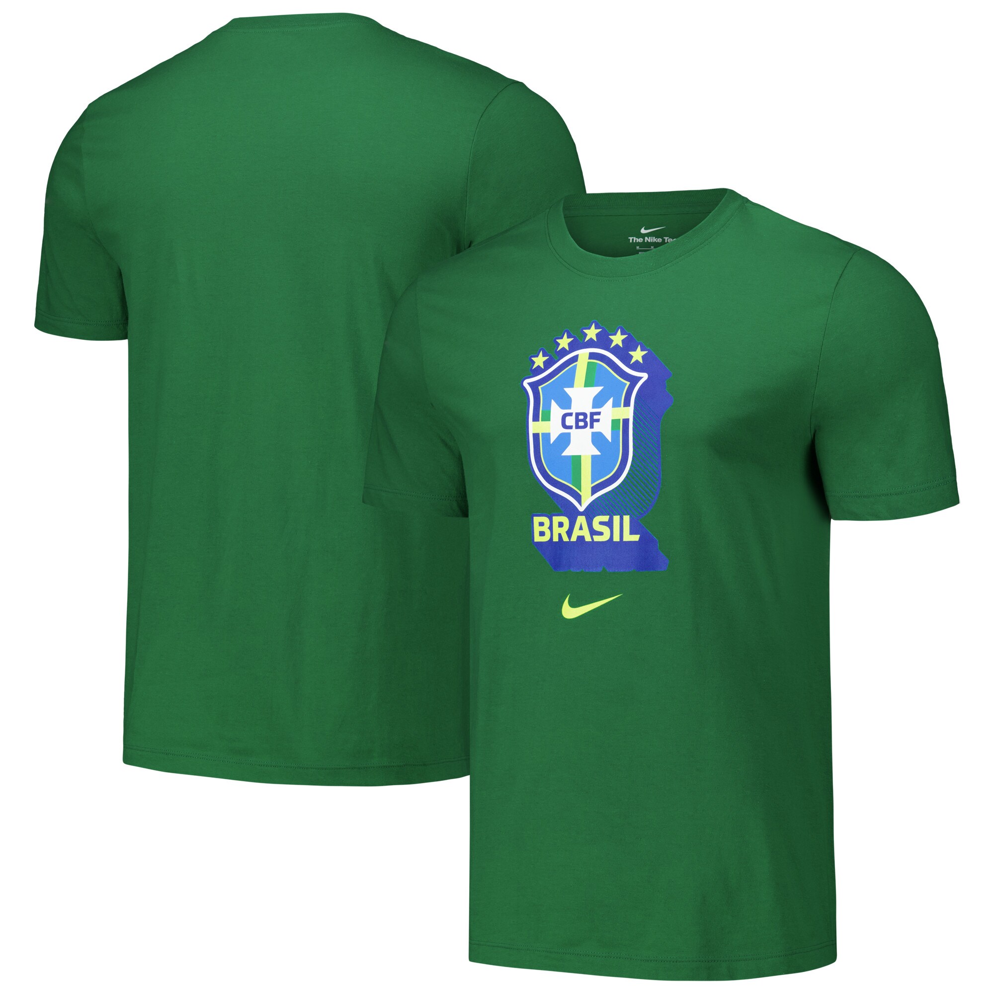 Shop brazil national team nike crest core t-shirt – green – France Football Shirts & World Cup Jerseys