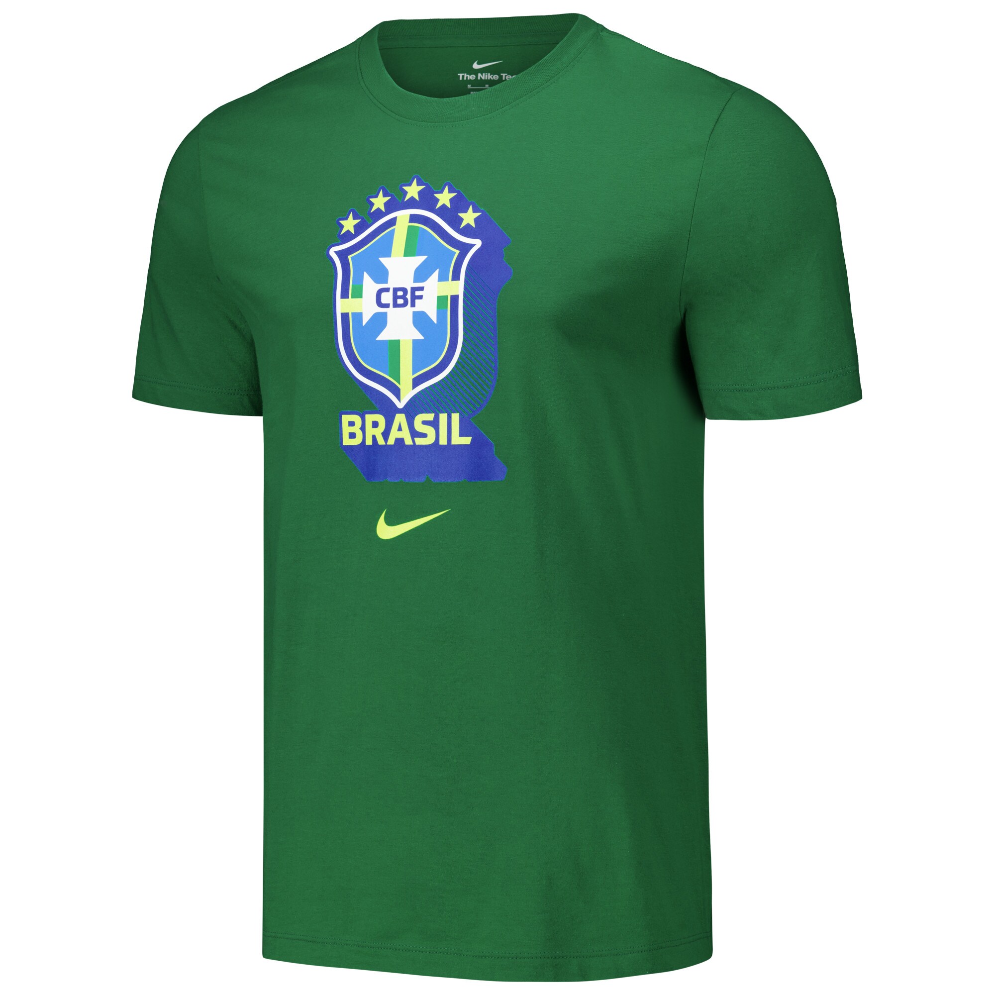 Shop brazil national team nike crest core t-shirt – green – France Football Shirts & World Cup Jerseys