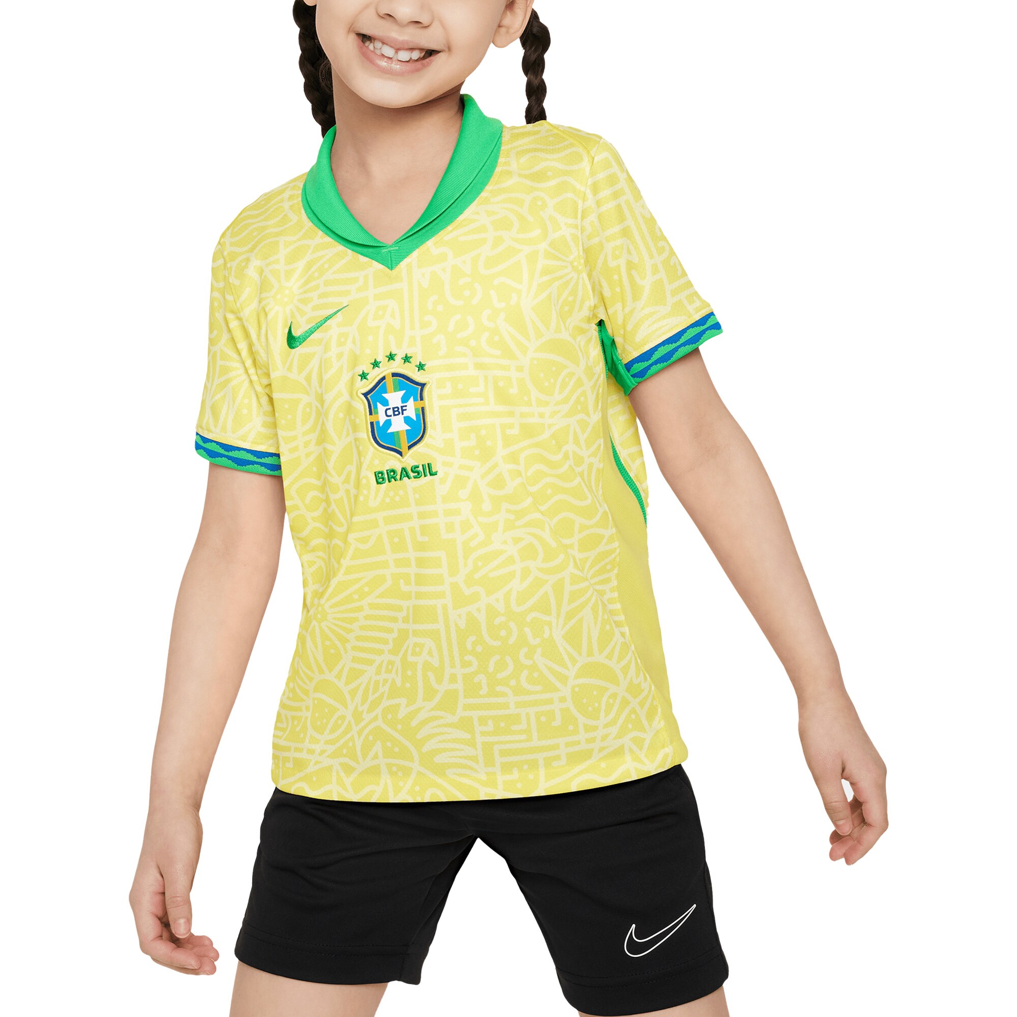 Shop brazil national team nike preschool 2024 home replica stadium jersey – yellow – France Football Shirts & World Cup Jerseys
