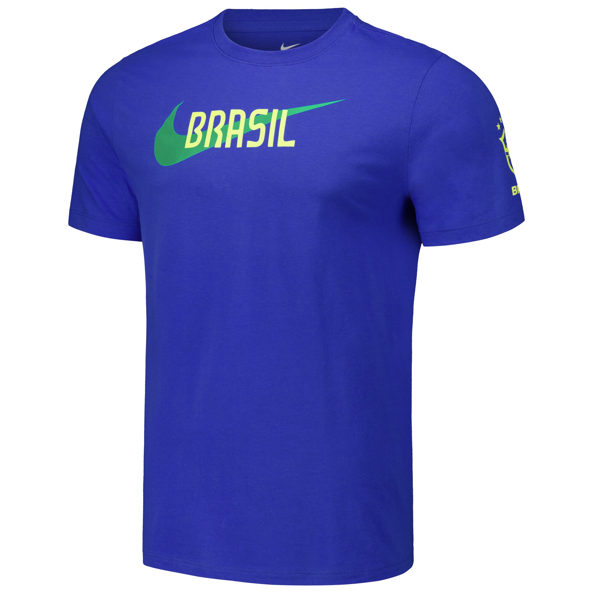Shop brazil national team nike swoosh core t-shirt – royal – France Football Shirts & World Cup Jerseys