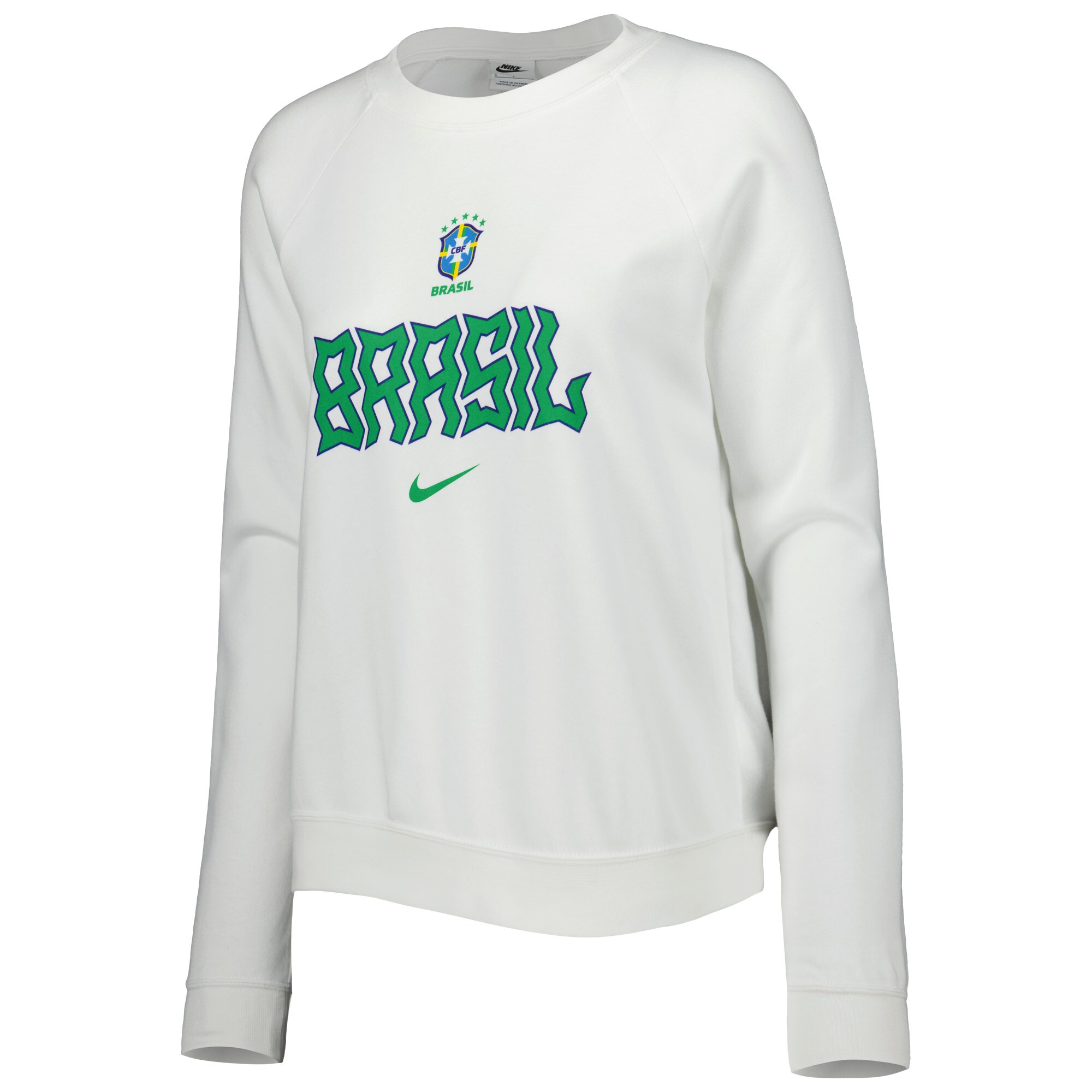 Shop brazil national team nike women8217s lockup varsity tri-blend raglan pullover sweatshirt – white – France Football Shirts & World Cup Jerseys