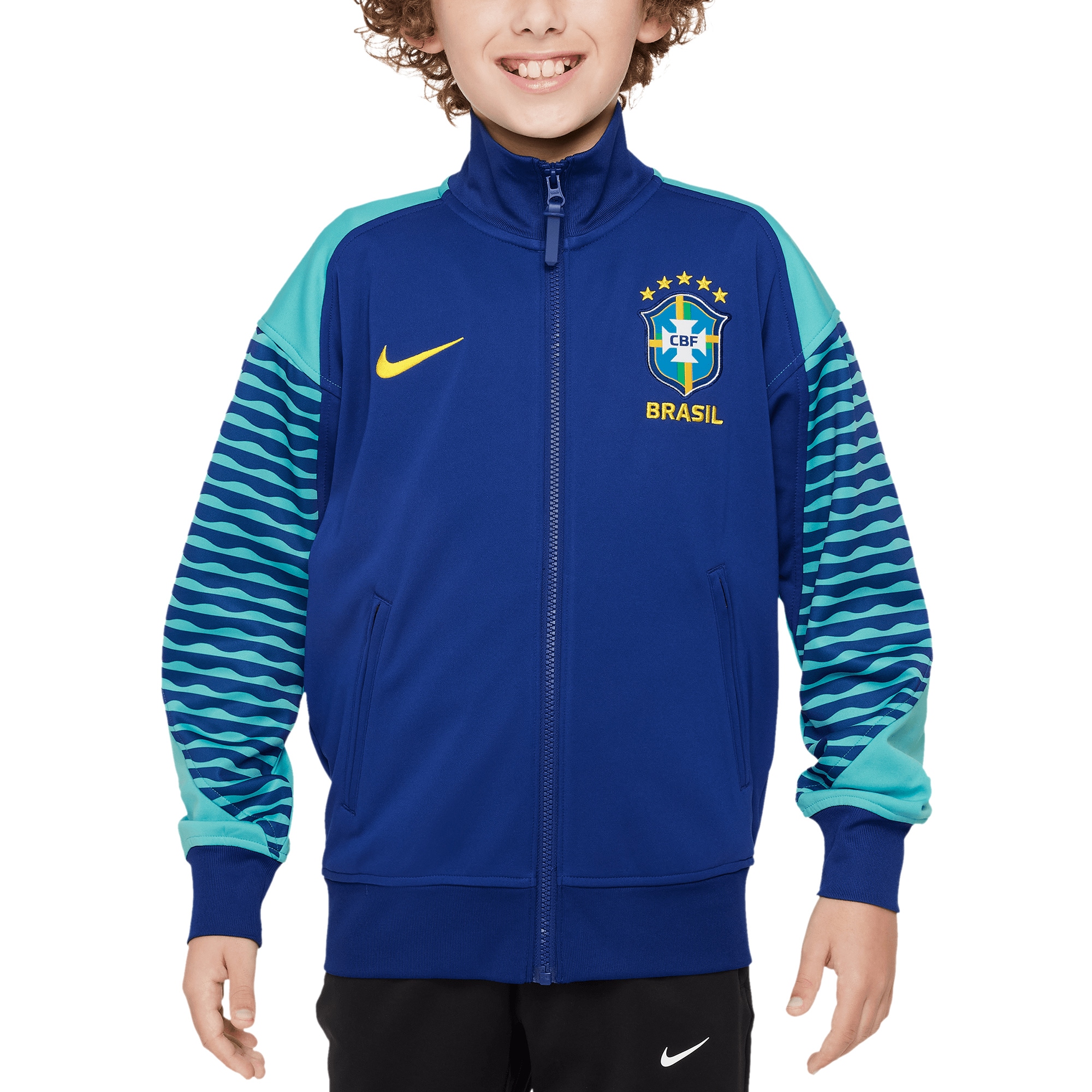 Shop brazil national team nike youth 2024 academy pro anthem full-zip jacket – royal – France Football Shirts & World Cup Jerseys