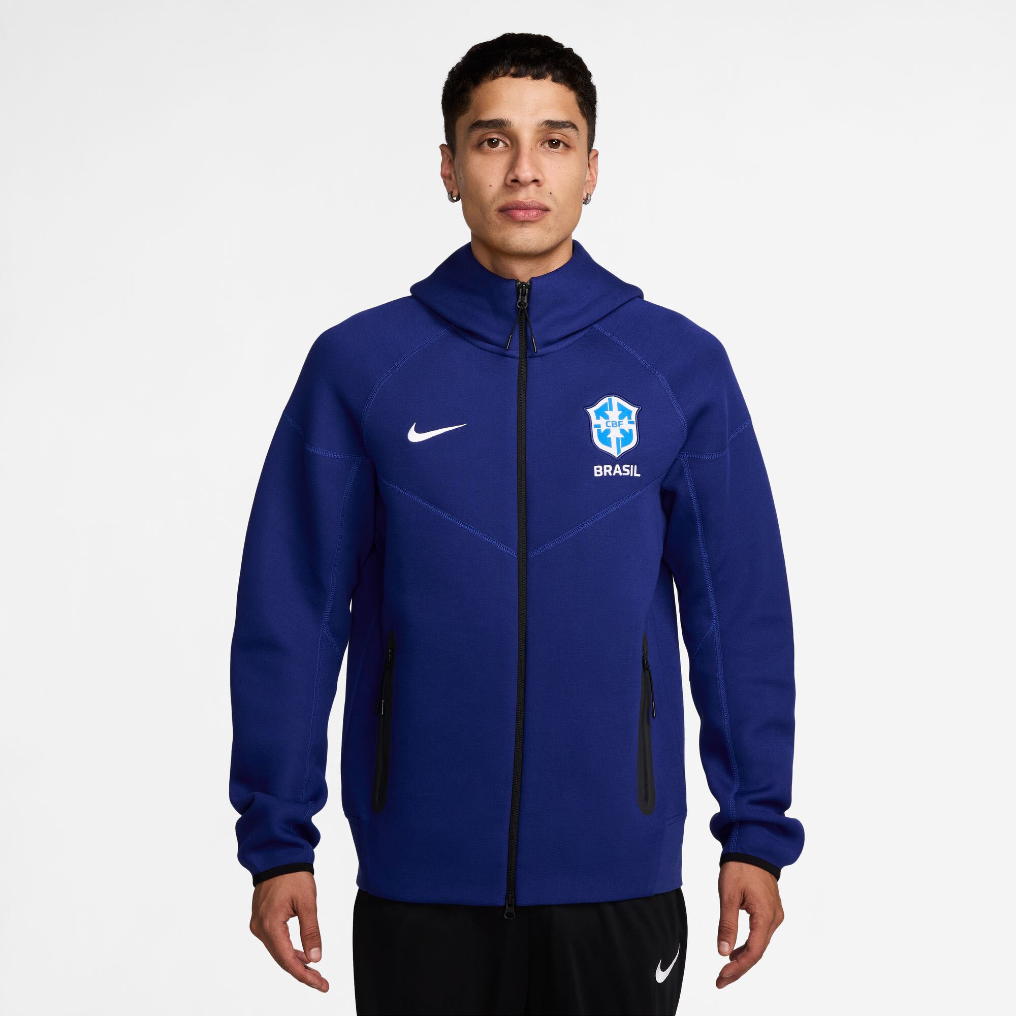 Shop brazil women8217s national team nike tech fleece full-zip hoodie – royal – France Football Shirts & World Cup Jerseys