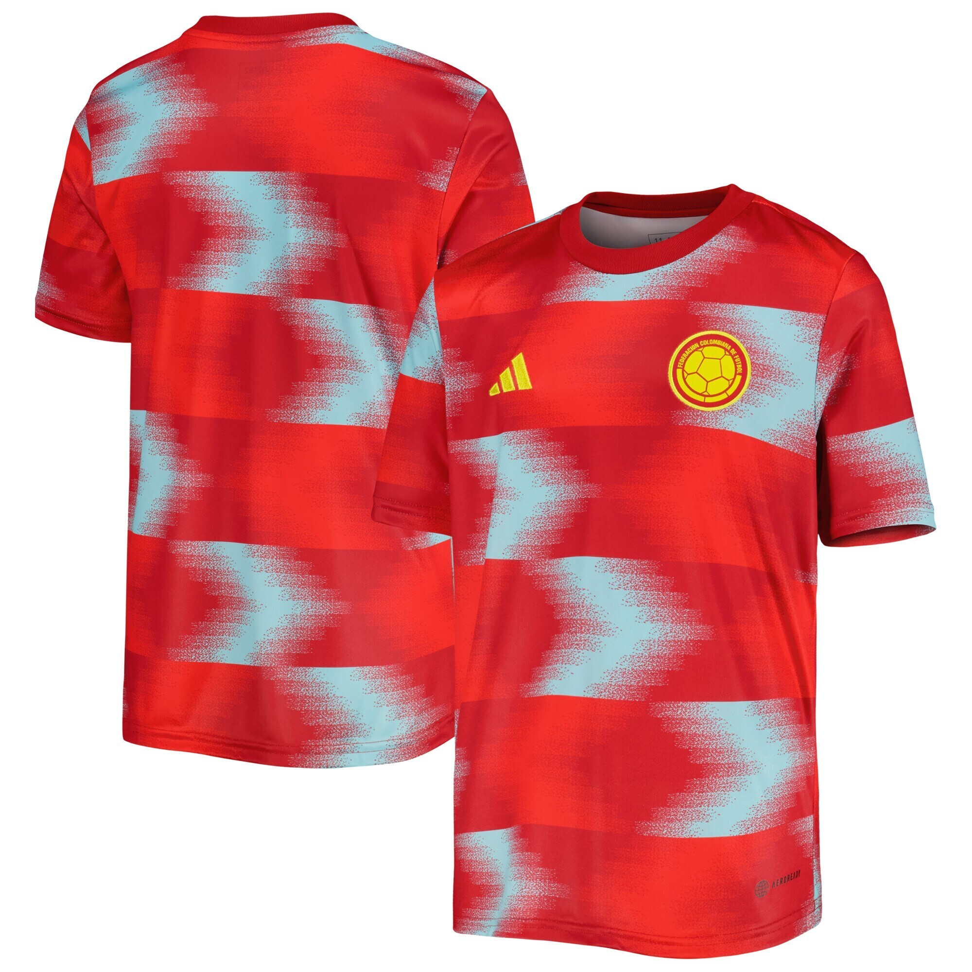 Shop colombia national team adidas youth 202223 away pre-match top – red – France Football Shirts & World Cup Jerseys