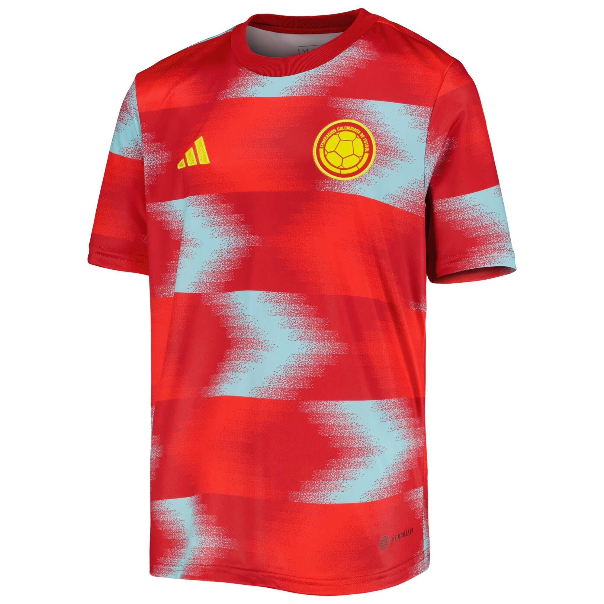 Shop colombia national team adidas youth 202223 away pre-match top – red – France Football Shirts & World Cup Jerseys