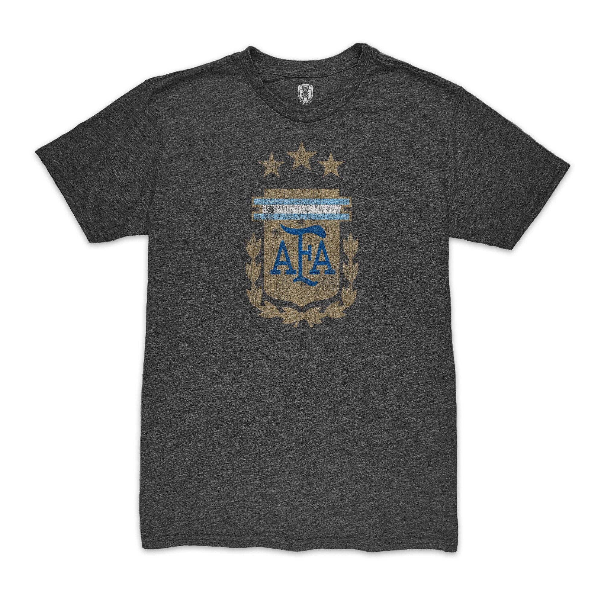 Shop cristian romero argentina national team 1863fc player vintage tri-blend t-shirt – black – France Football Shirts & World Cup Jerseys