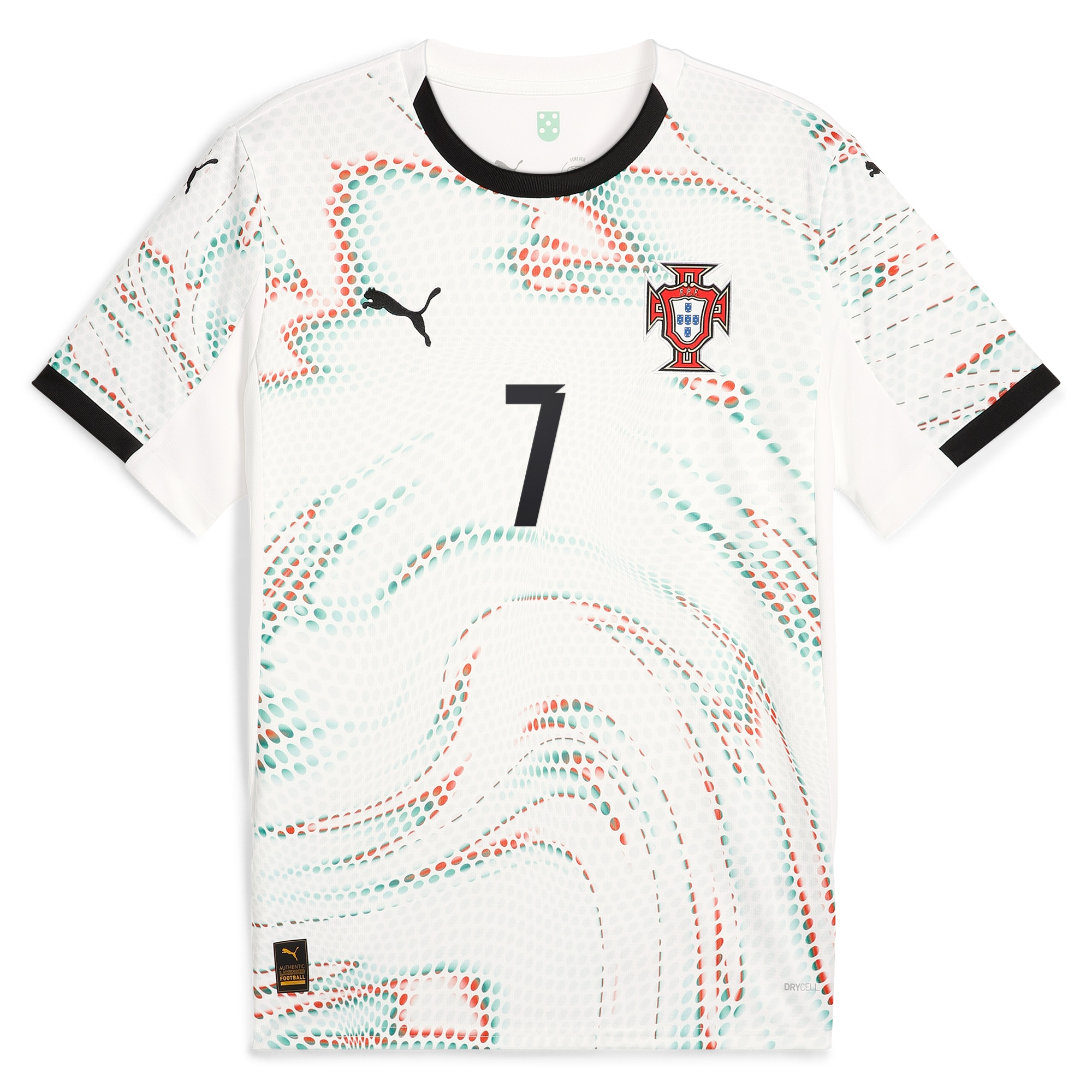 Shop cristiano ronaldo portugal national team puma 2025 away replica jersey – white – France Football Shirts & World Cup Jerseys