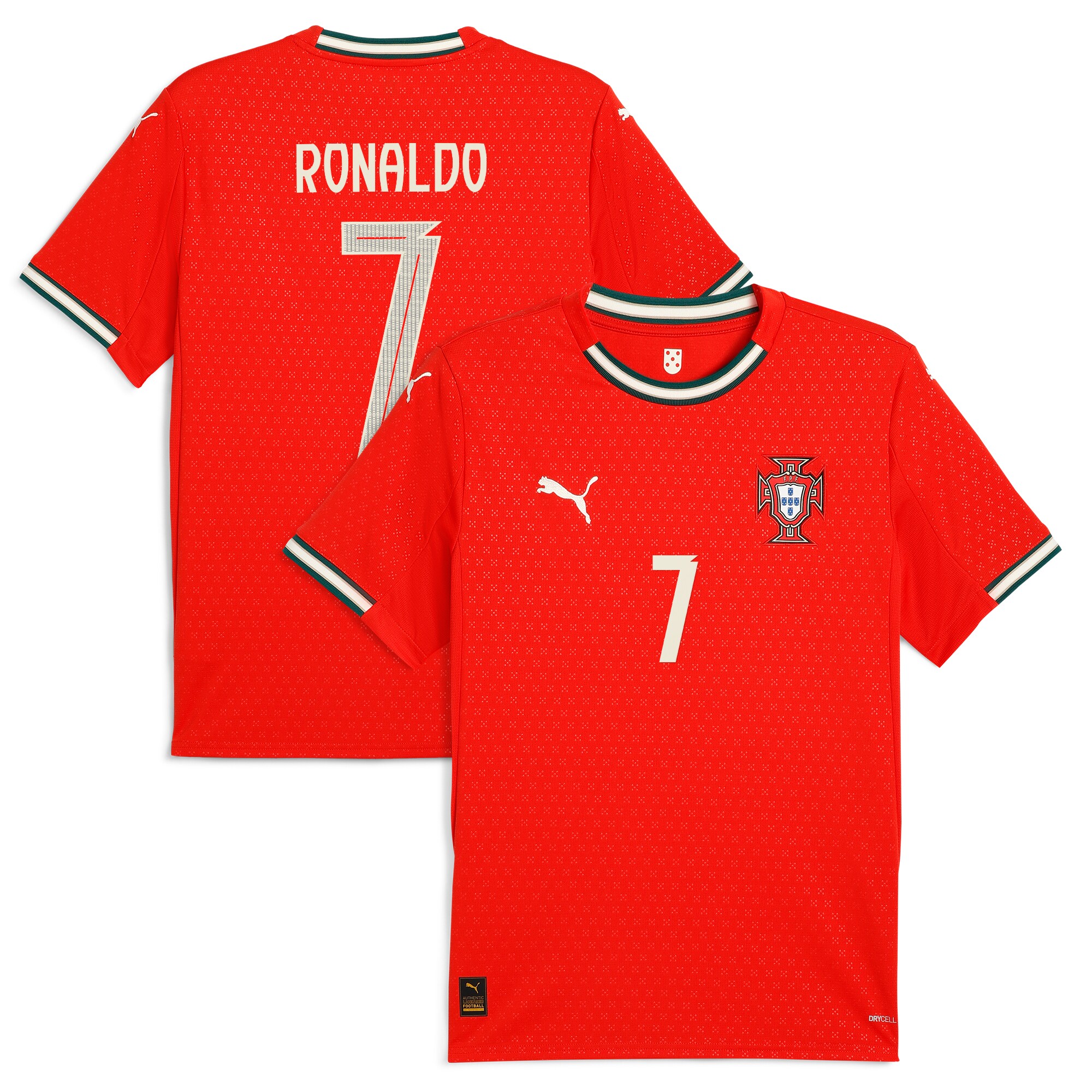 Shop cristiano ronaldo portugal national team puma 2025 home replica jersey – red – France Football Shirts & World Cup Jerseys