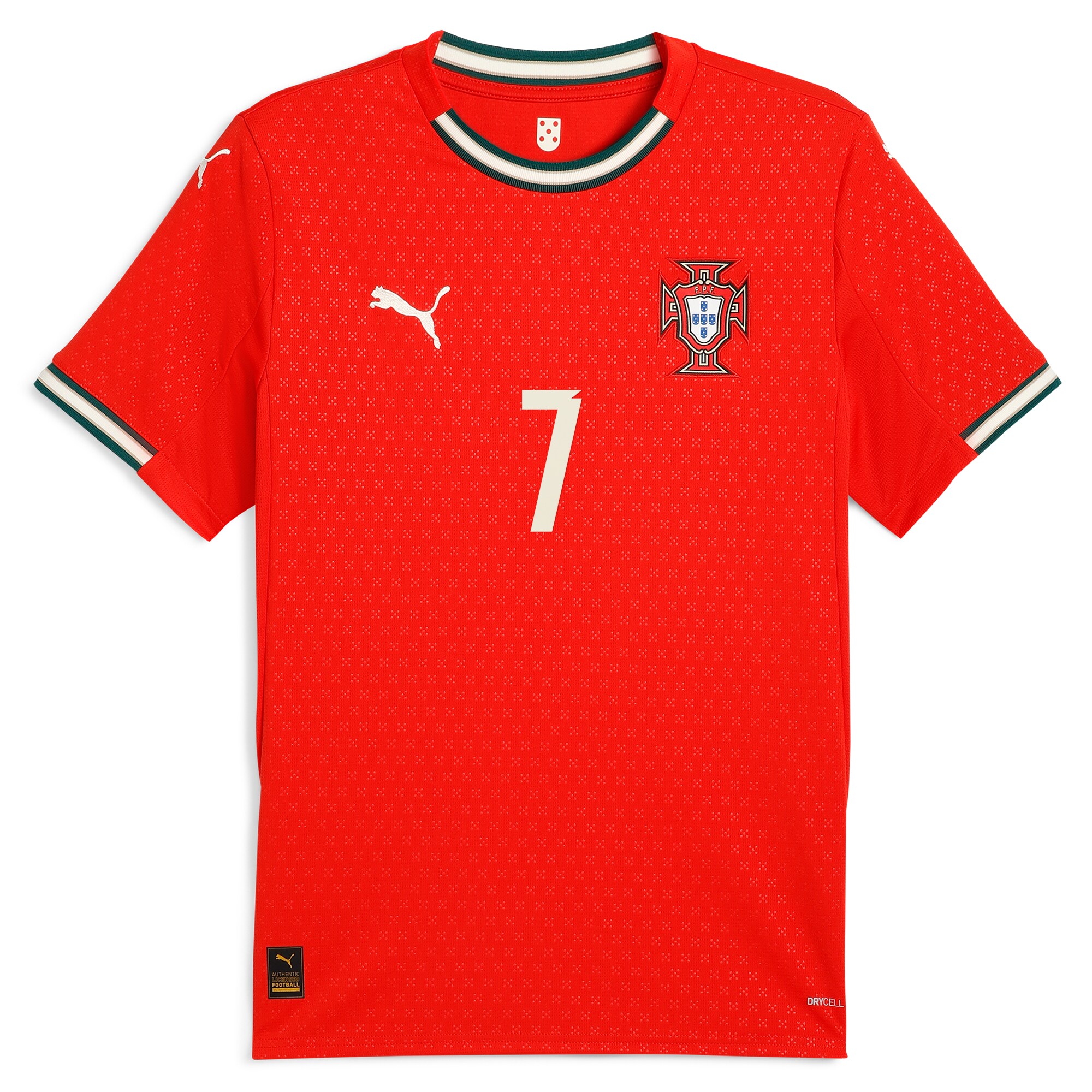 Shop cristiano ronaldo portugal national team puma 2025 home replica jersey – red – France Football Shirts & World Cup Jerseys
