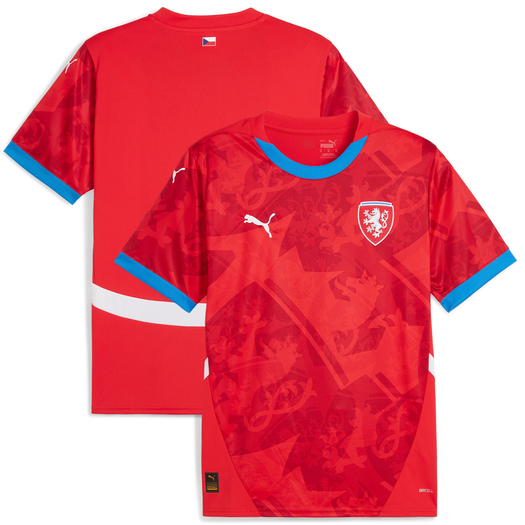 Shop czech republic national team puma 2024 home replica jersey – red – France Football Shirts & World Cup Jerseys