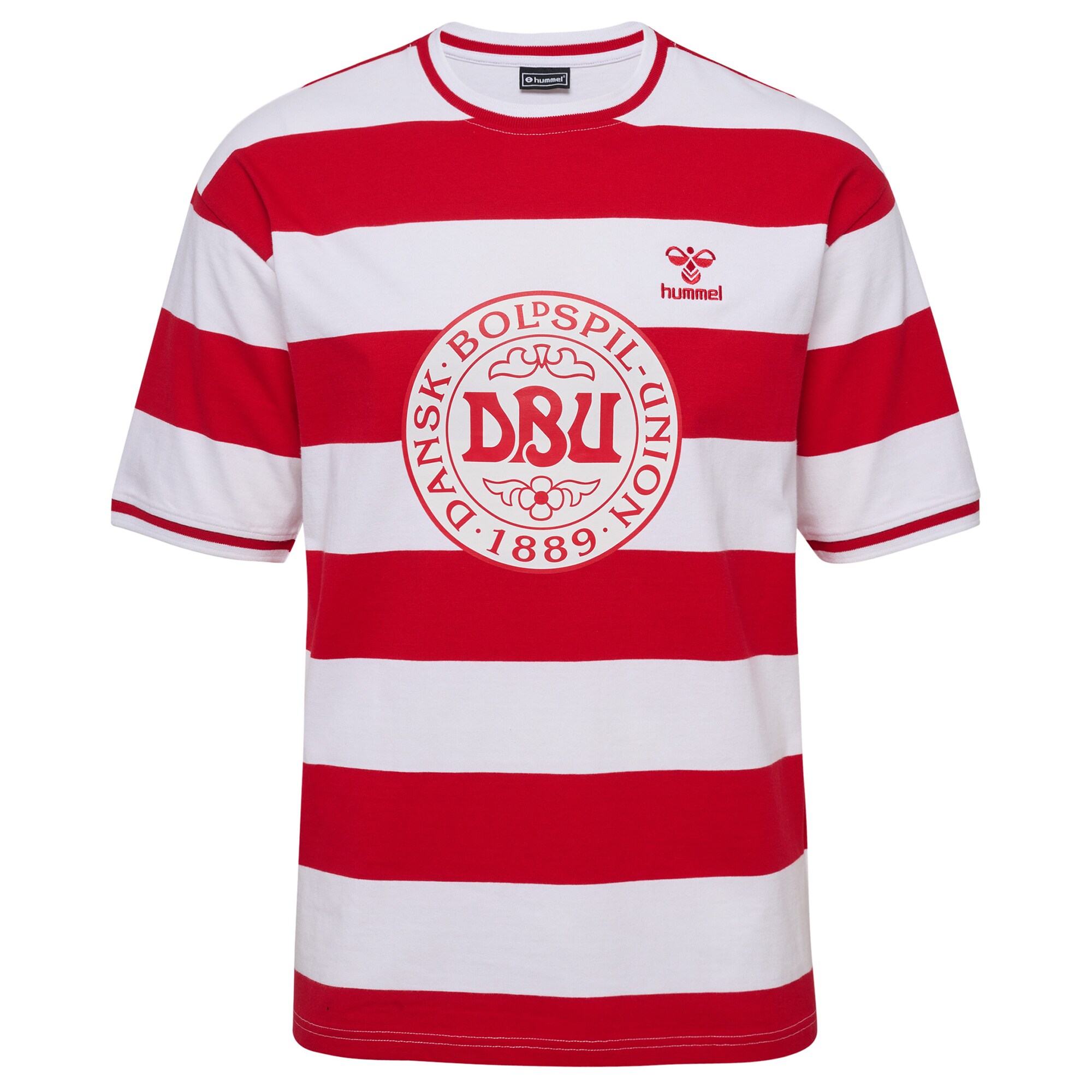 Shop denmark national team striped t-shirt – red – France Football Shirts & World Cup Jerseys