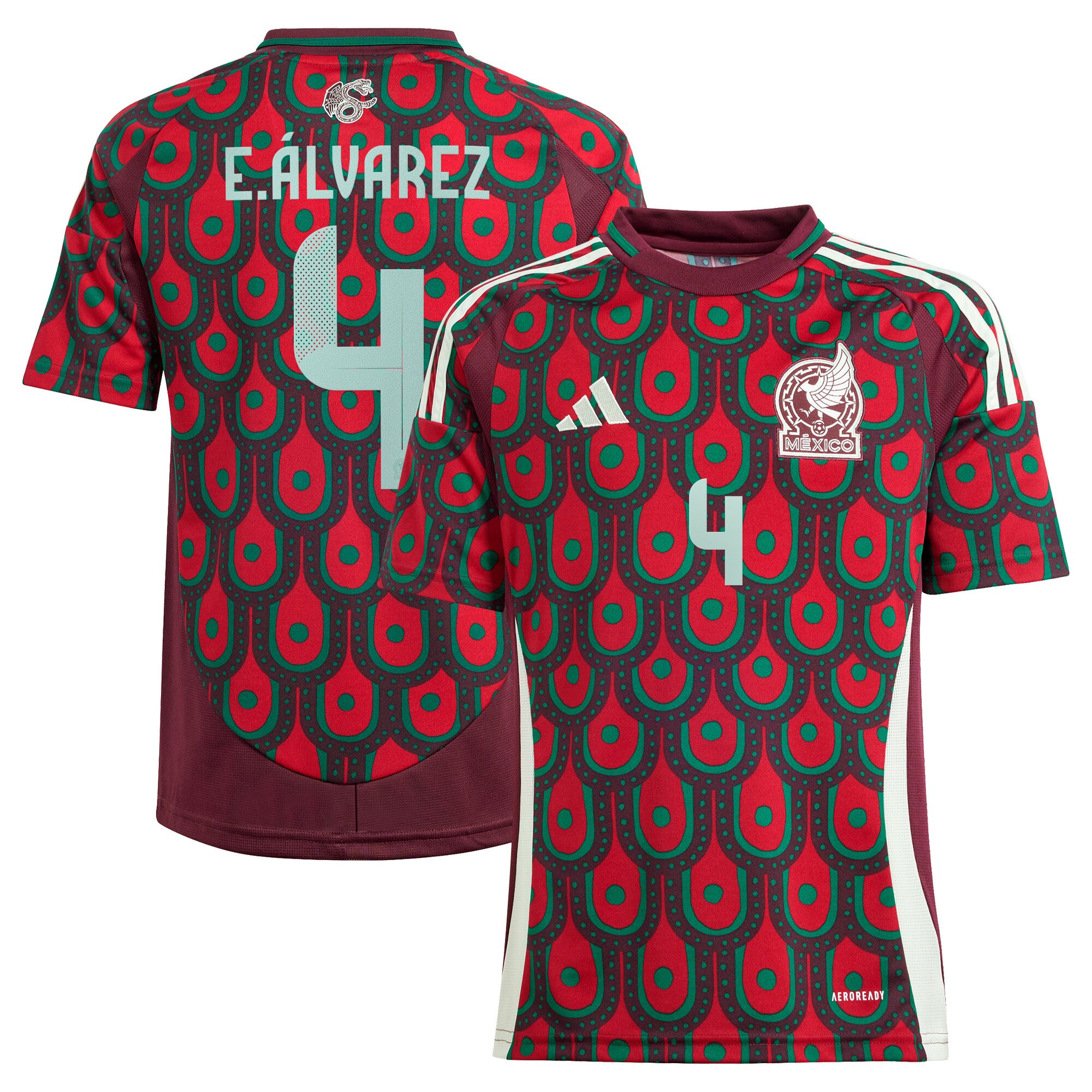 Shop edson alvarez mexico national team adidas youth 2024 home replica player jersey – burgundy – France Football Shirts & World Cup Jerseys