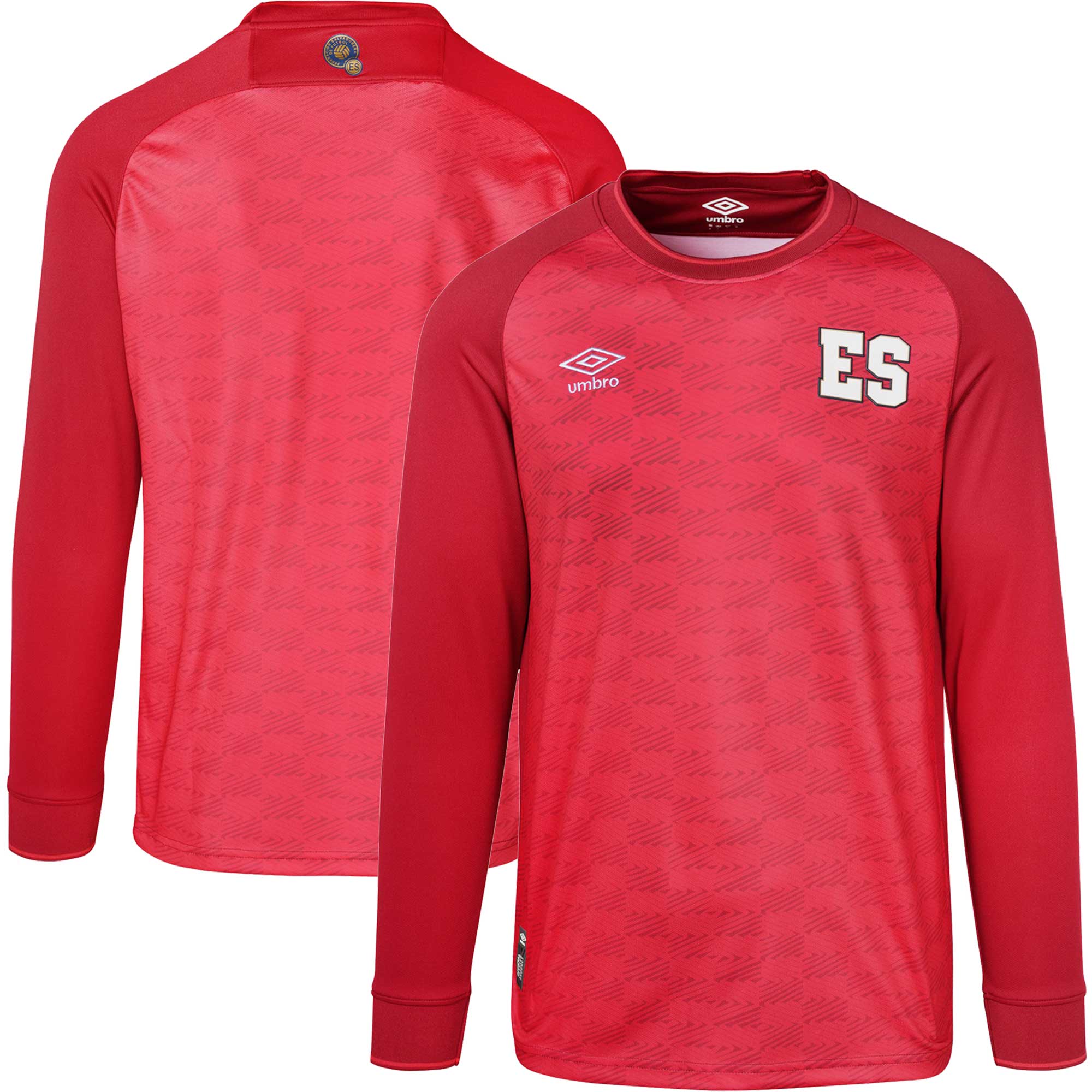 Shop el salvador national team umbro 2023 replica long sleeve jersey – red – France Football Shirts & World Cup Jerseys