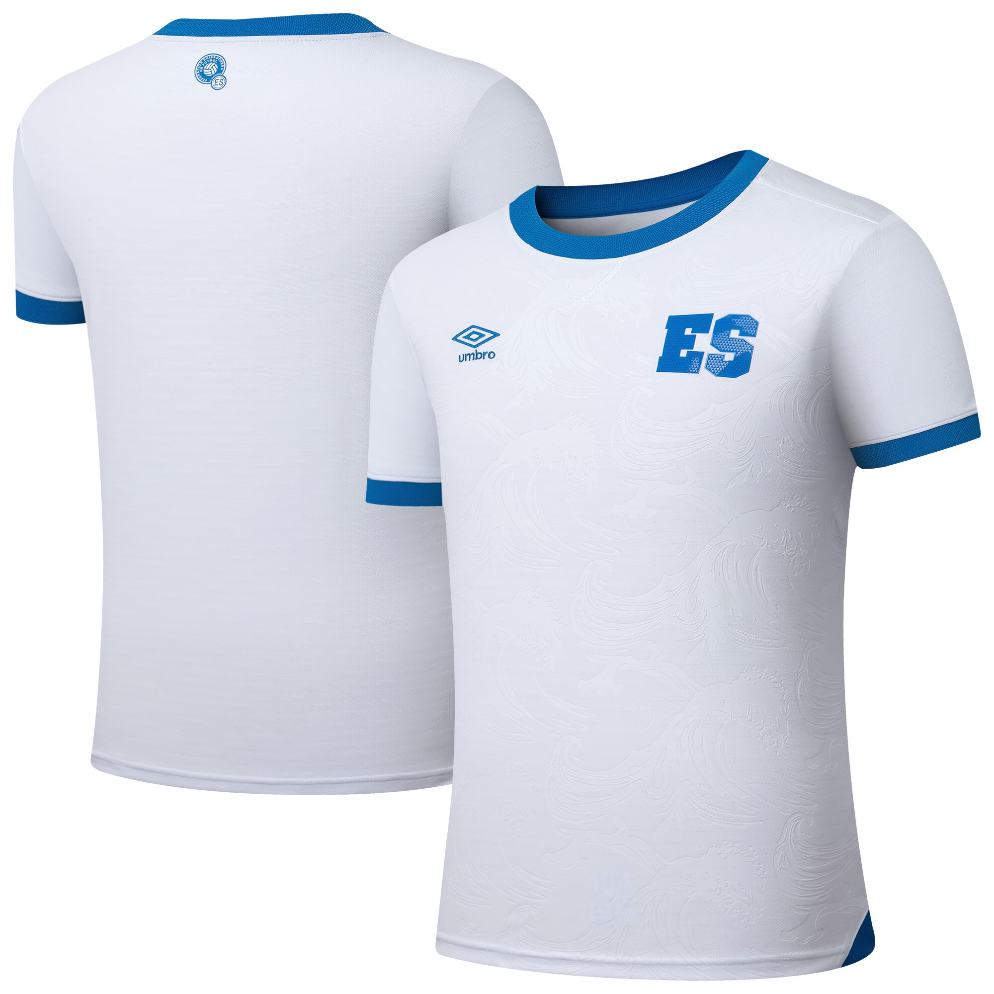 Shop el salvador national team umbro 2025 away replica jersey – white – France Football Shirts & World Cup Jerseys
