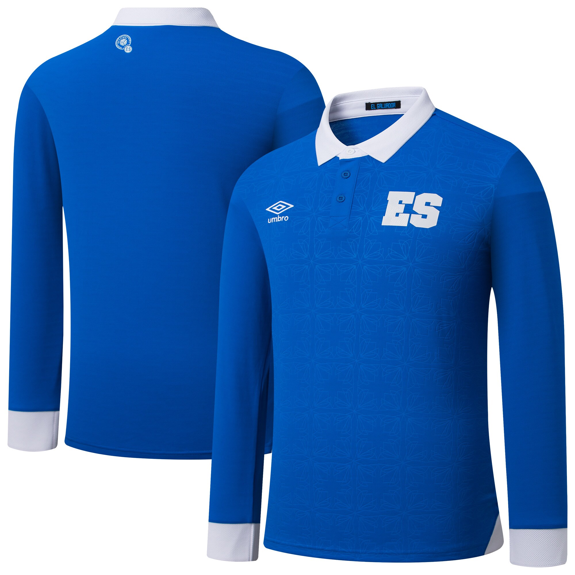 Shop el salvador national team umbro 2025 home replica long sleeve jersey – blue – France Football Shirts & World Cup Jerseys
