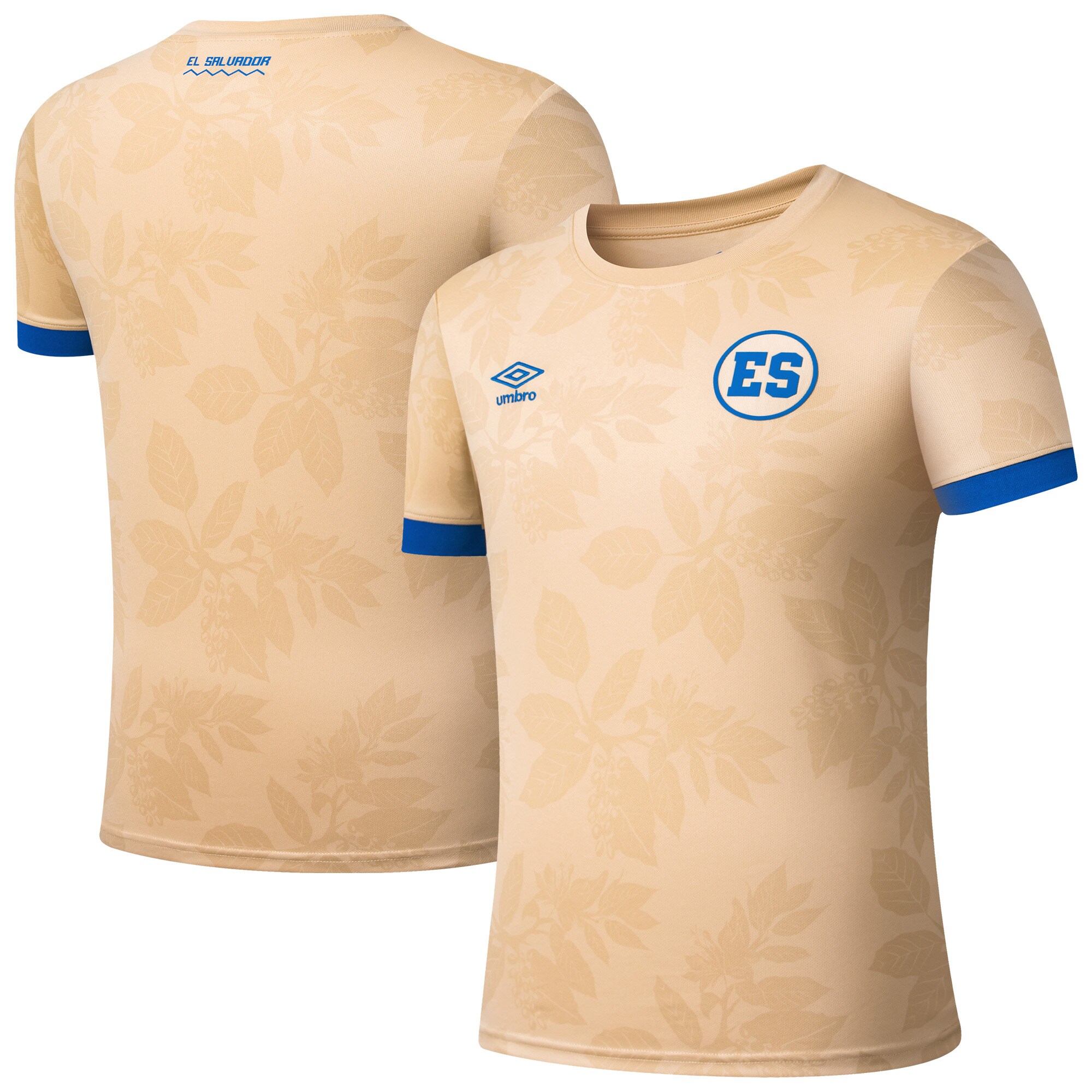 Shop el salvador national team umbro 2025 pre-match jersey – tan – France Football Shirts & World Cup Jerseys