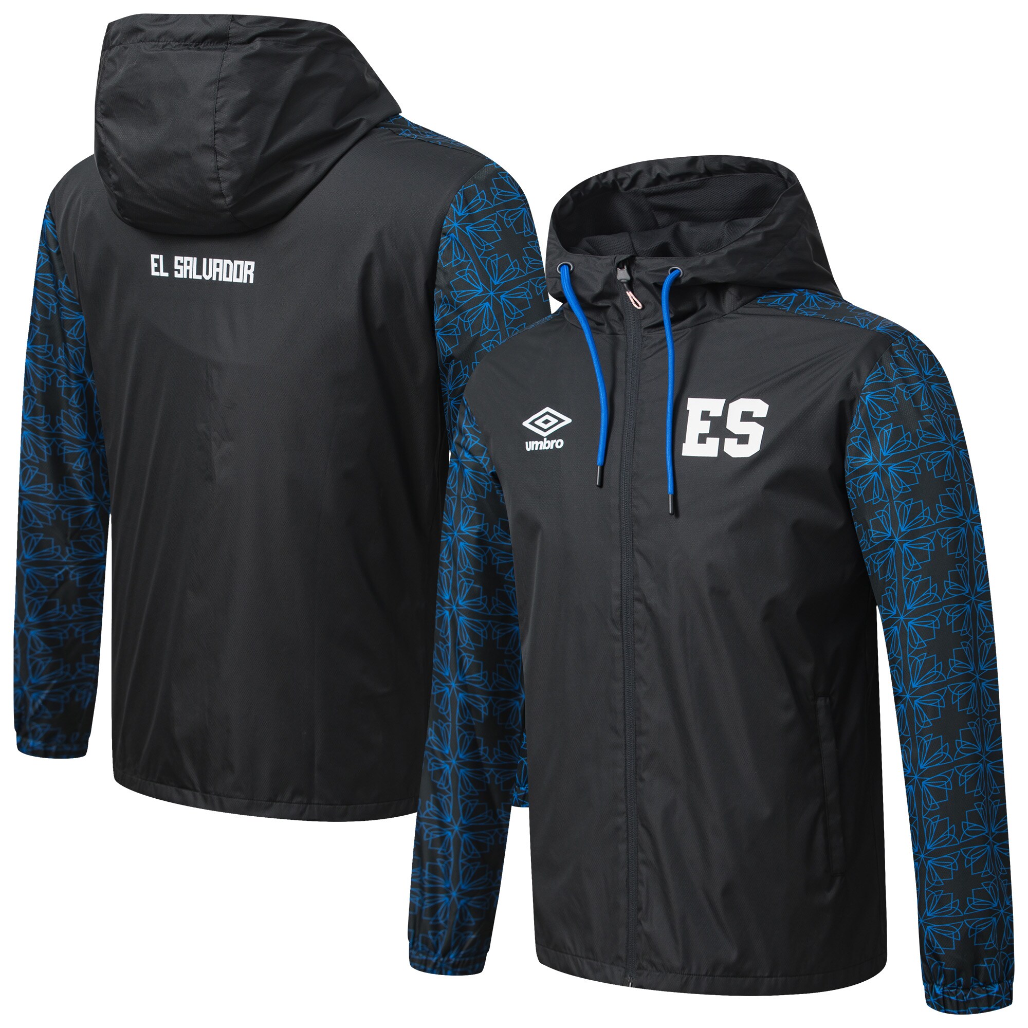 Shop el salvador national team umbro full-zip hooded rain jacket – black – France Football Shirts & World Cup Jerseys