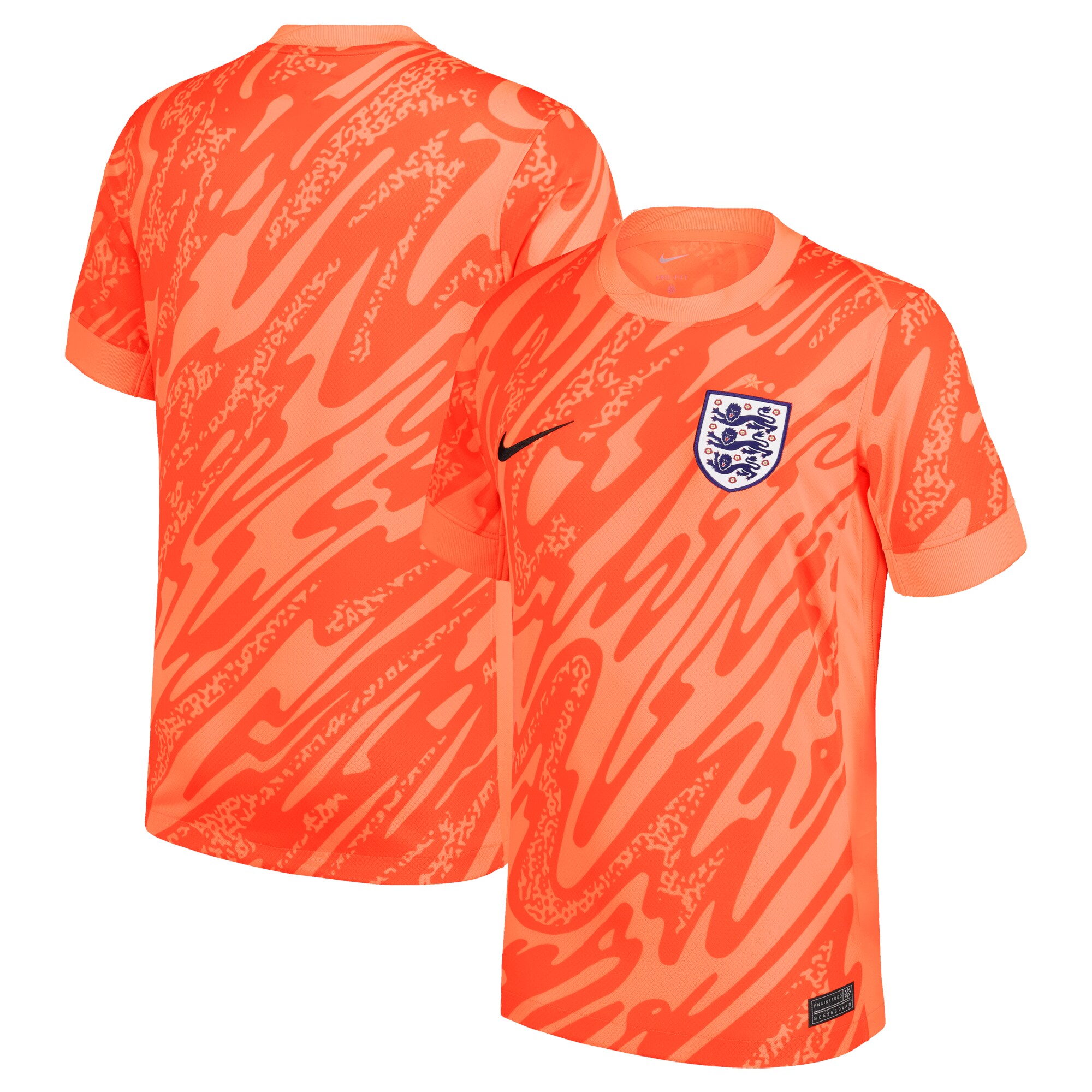 Shop england national team nike 2024 goalkeeper replica stadium jersey orange – France Football Shirts & World Cup Jerseys