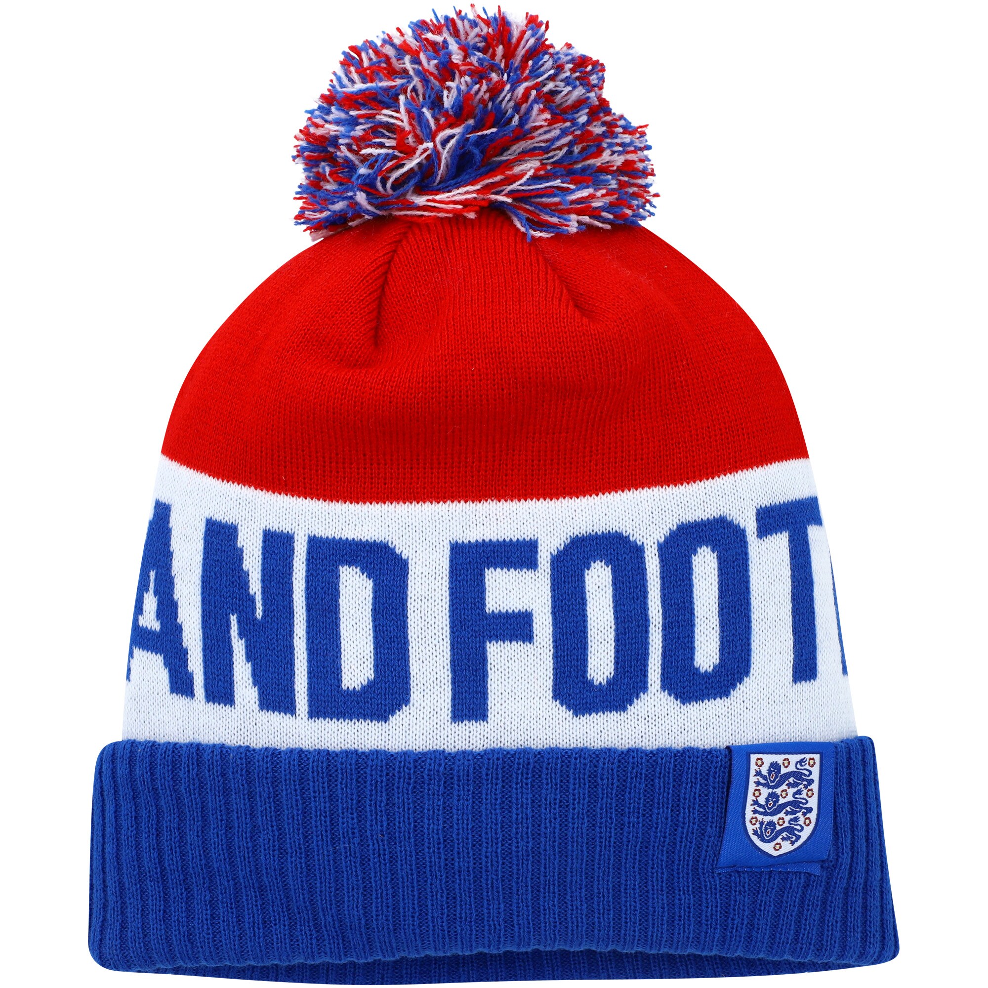 Shop england national team nike classic stripe cuffed knit hat with pom – bluered – France Football Shirts & World Cup Jerseys