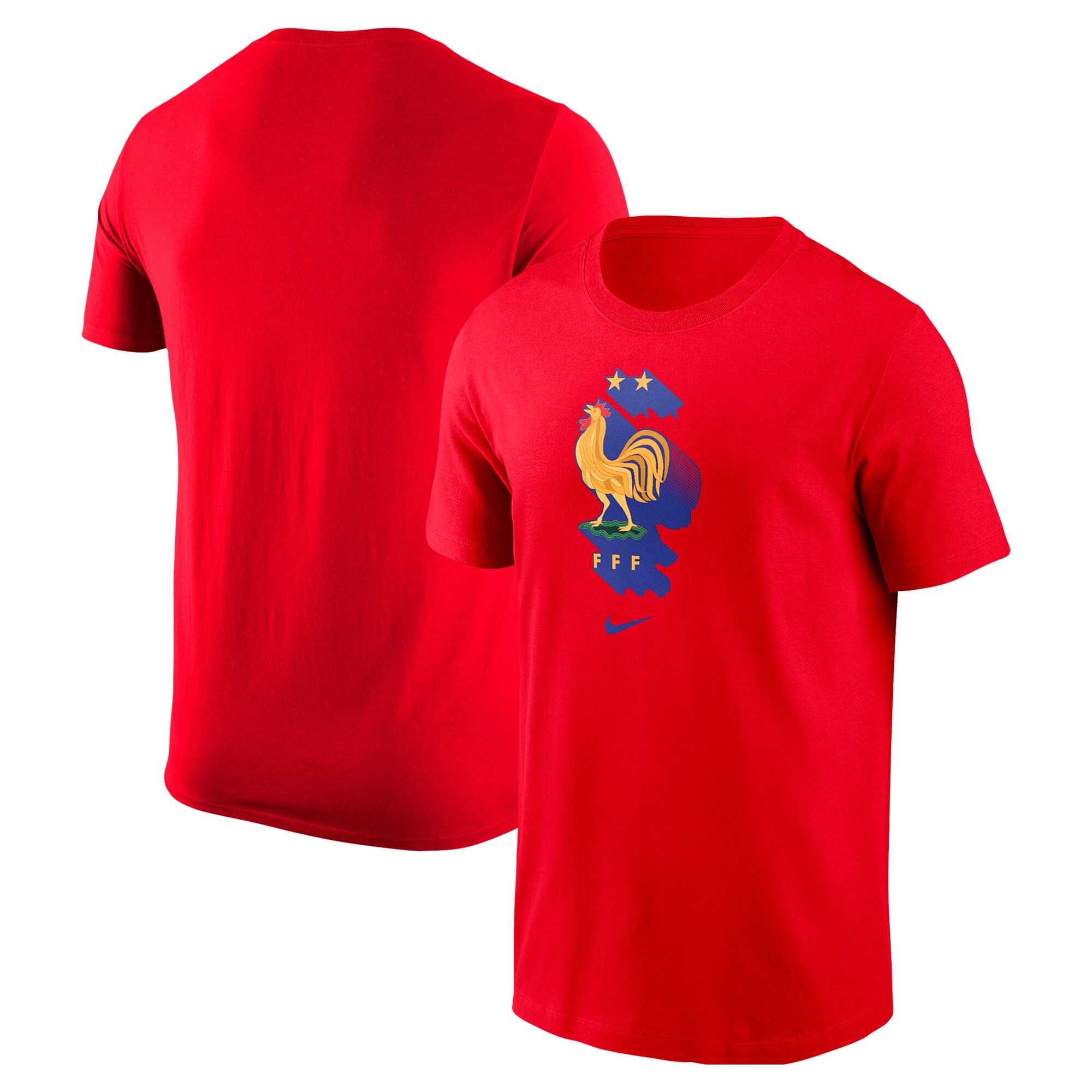 Shop france national team nike crest core t-shirt – red – France Football Shirts & World Cup Jerseys