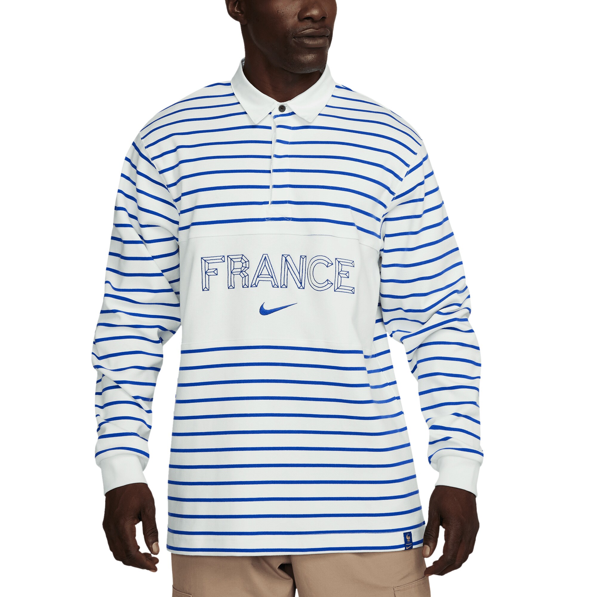 Shop france national team nike rugby long sleeve top – white – France Football Shirts & World Cup Jerseys
