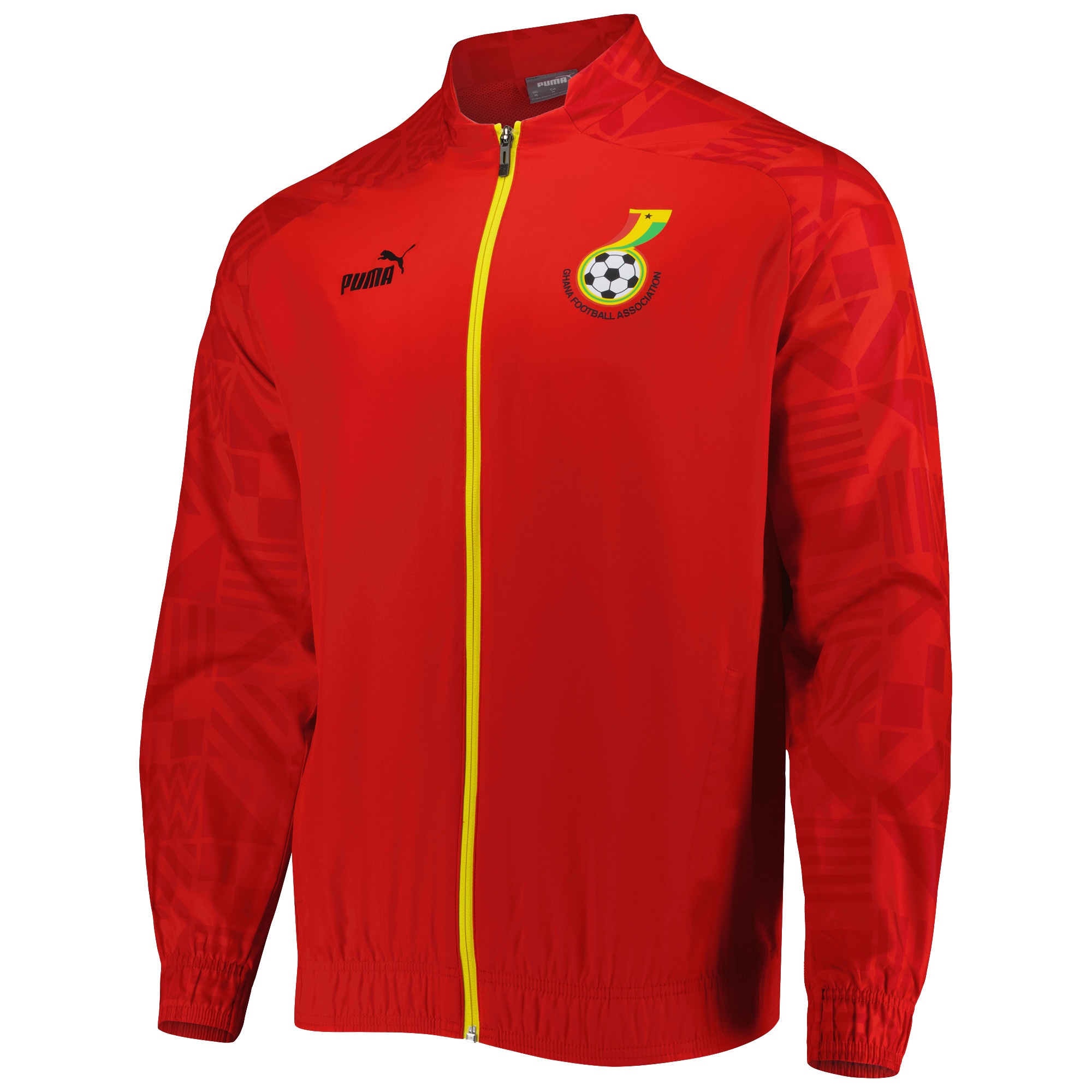 Shop ghana national team puma pre-match raglan full-zip training jacket – red – France Football Shirts & World Cup Jerseys