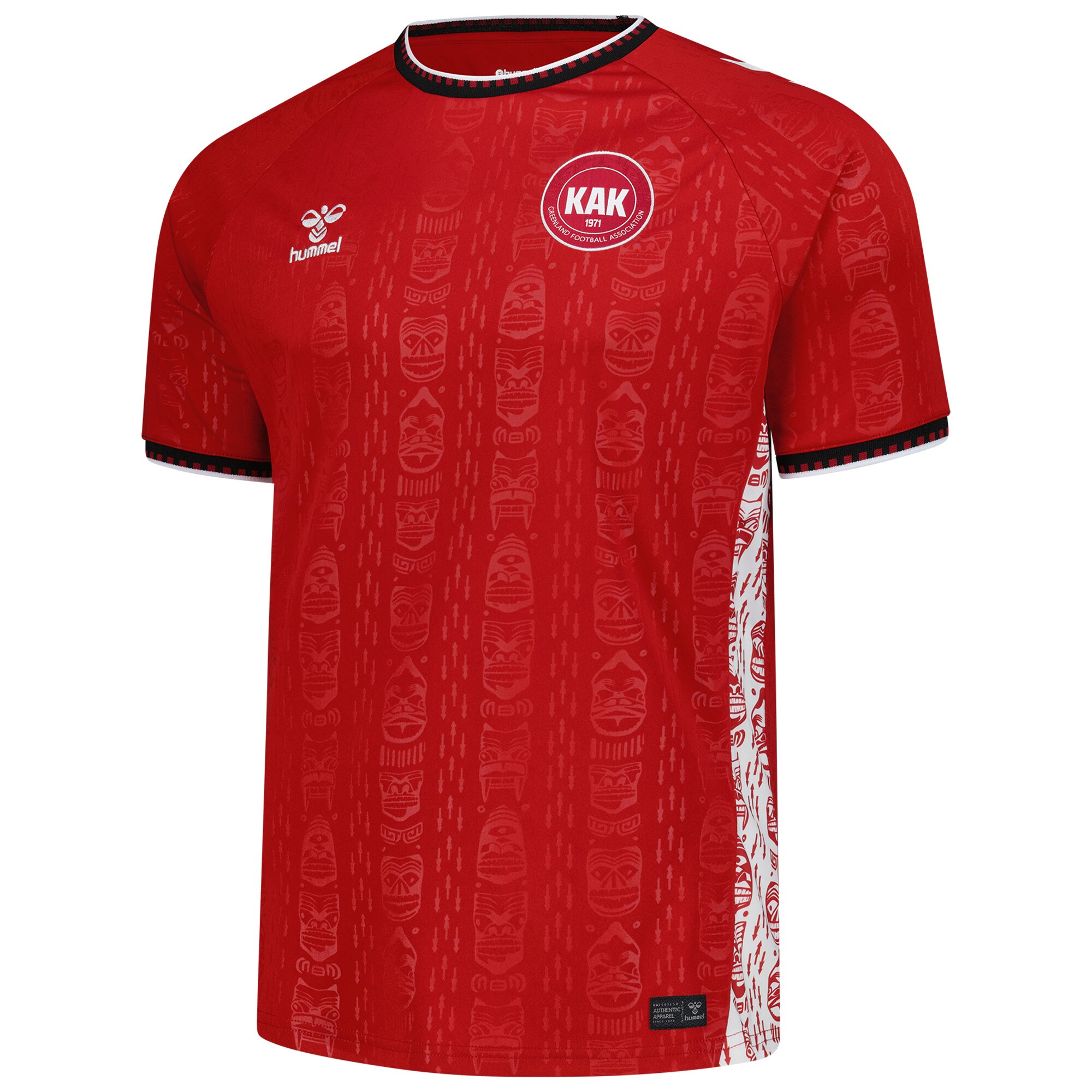 Shop greenland national team hummel 2025 home replica jersey – red – France Football Shirts & World Cup Jerseys