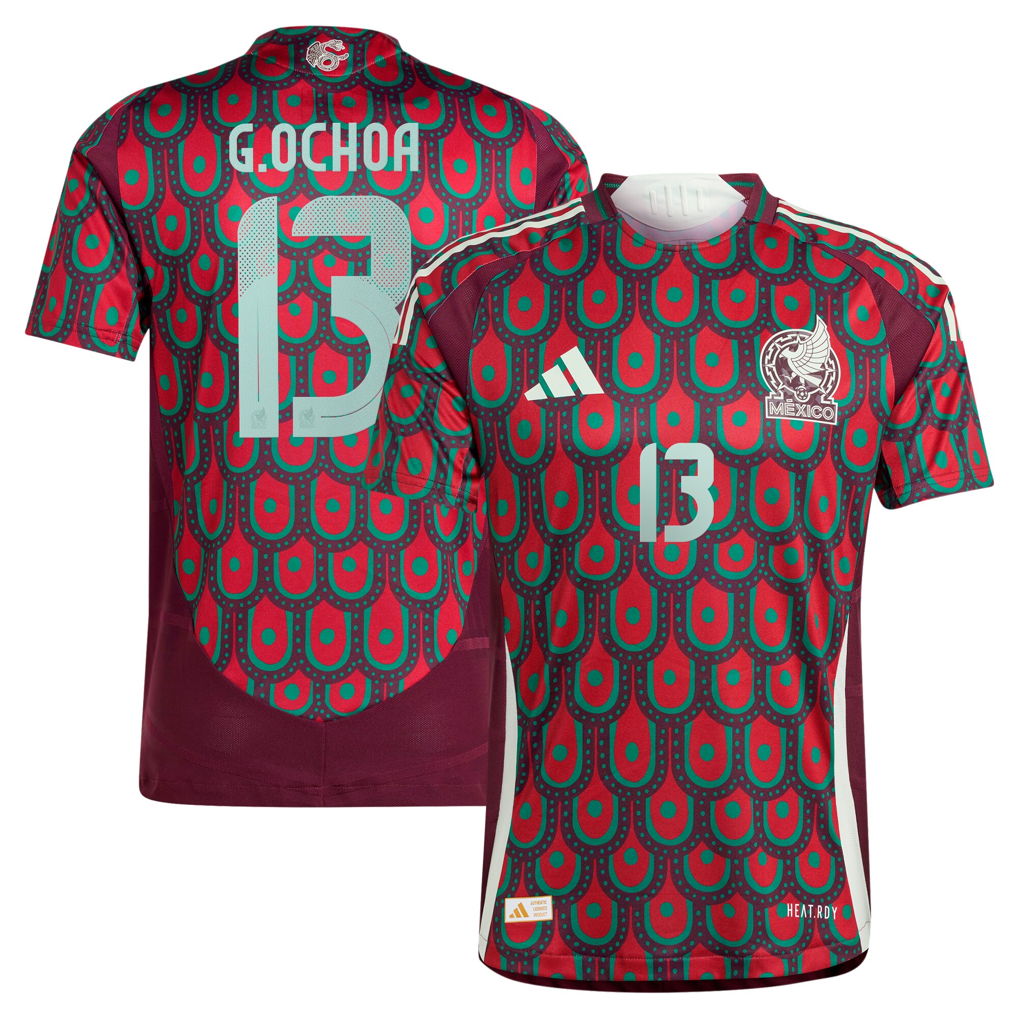 Shop guillermo ochoa mexico national team adidas 2024 home authentic player jersey – burgundy – France Football Shirts & World Cup Jerseys
