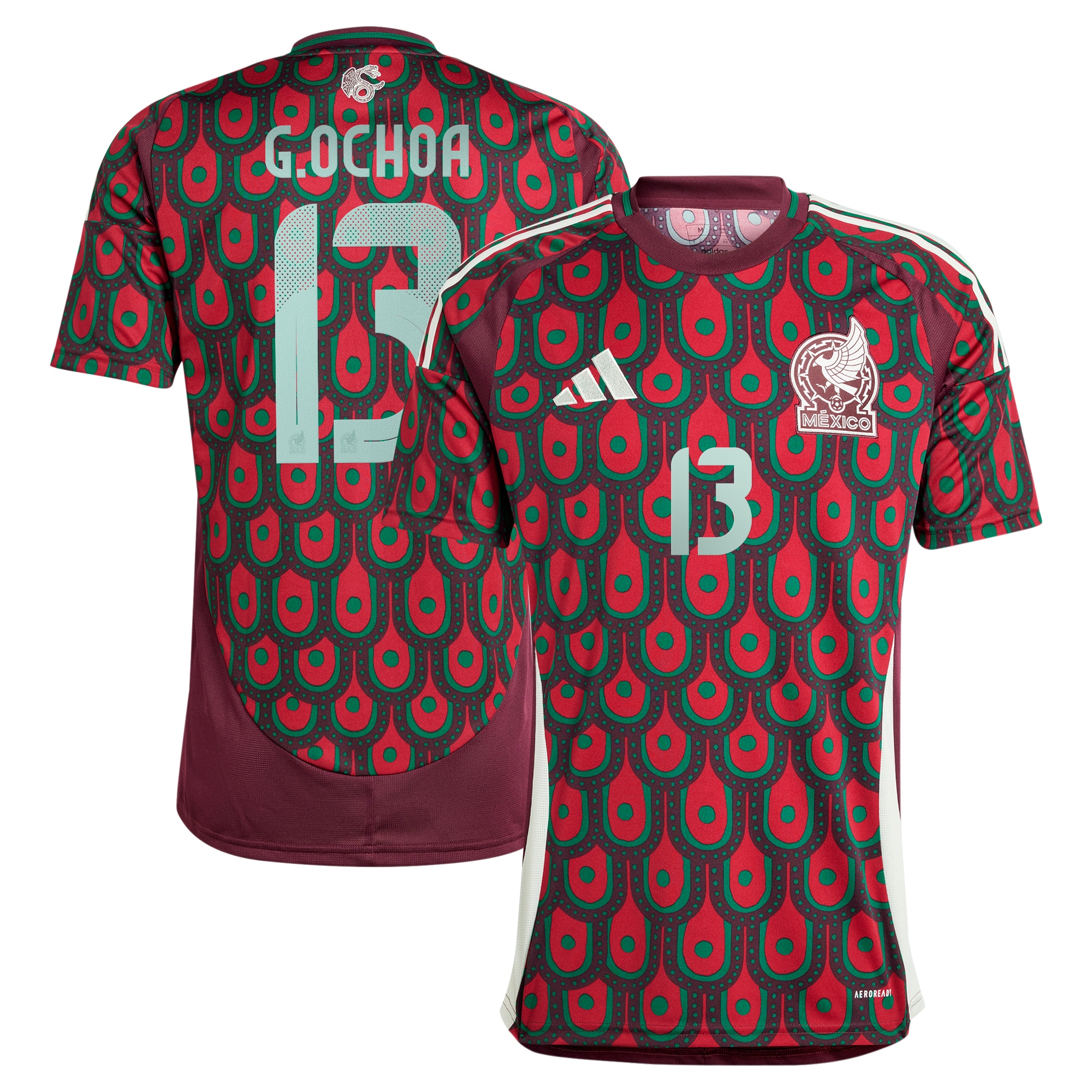 Shop guillermo ochoa mexico national team adidas 2024 home replica player jersey – burgundy – France Football Shirts & World Cup Jerseys