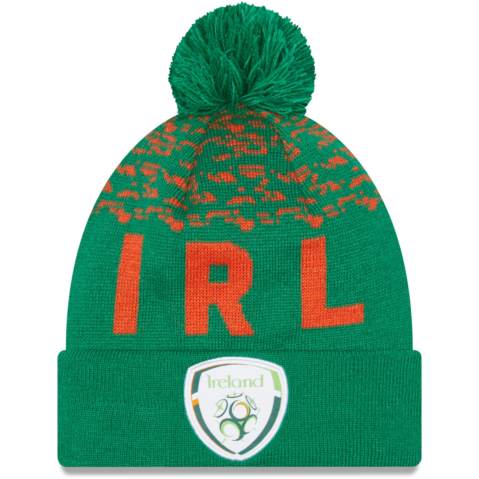 Shop ireland national team new era marl cuffed knit hat with pom – green – France Football Shirts & World Cup Jerseys