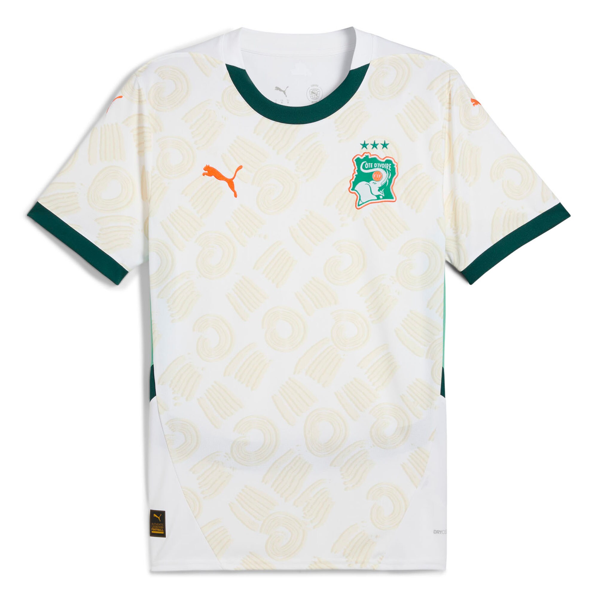 Shop ivory coast national team puma 2025 away replica jersey – white – France Football Shirts & World Cup Jerseys