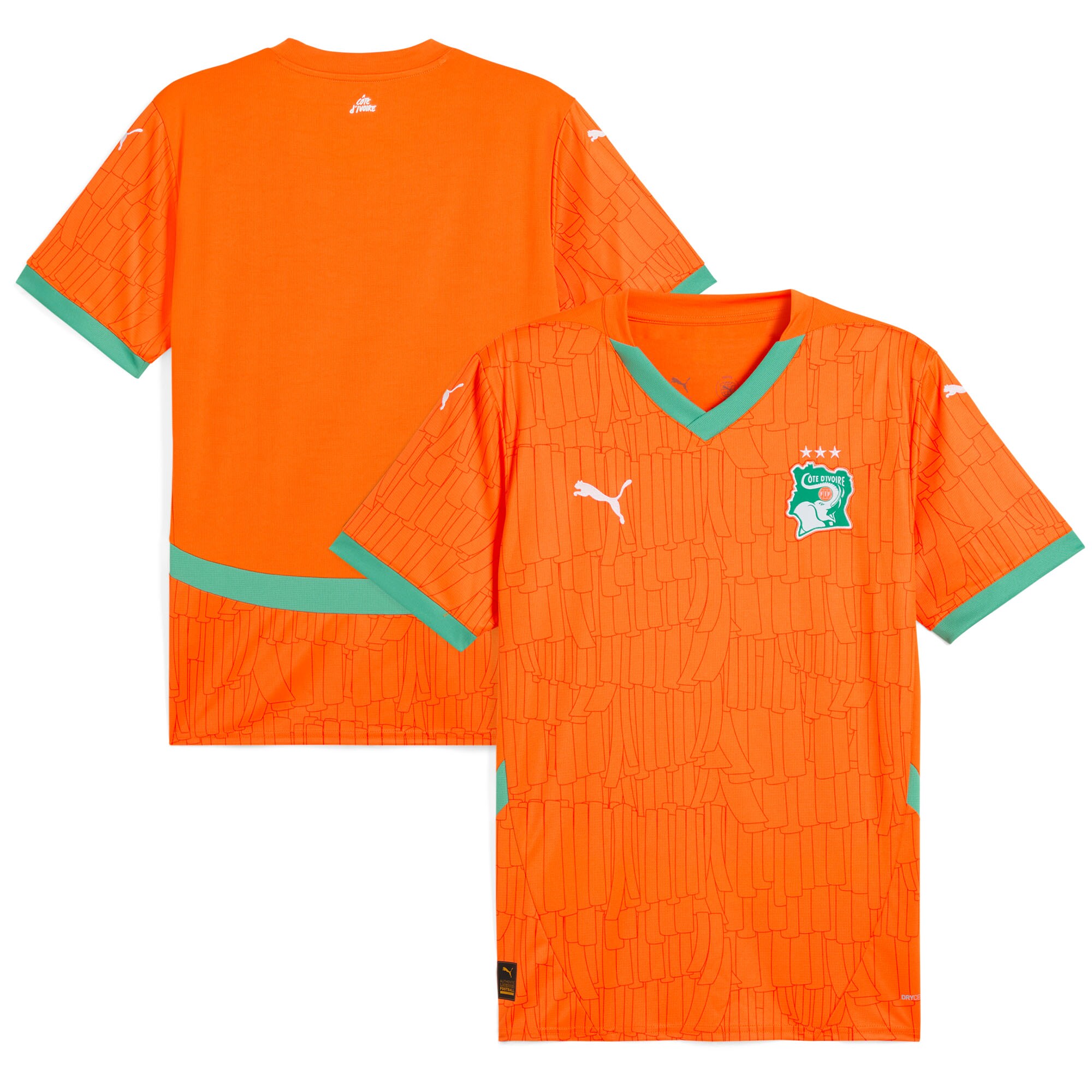 Shop ivory coast national team puma 2025 home replica jersey – orange – France Football Shirts & World Cup Jerseys